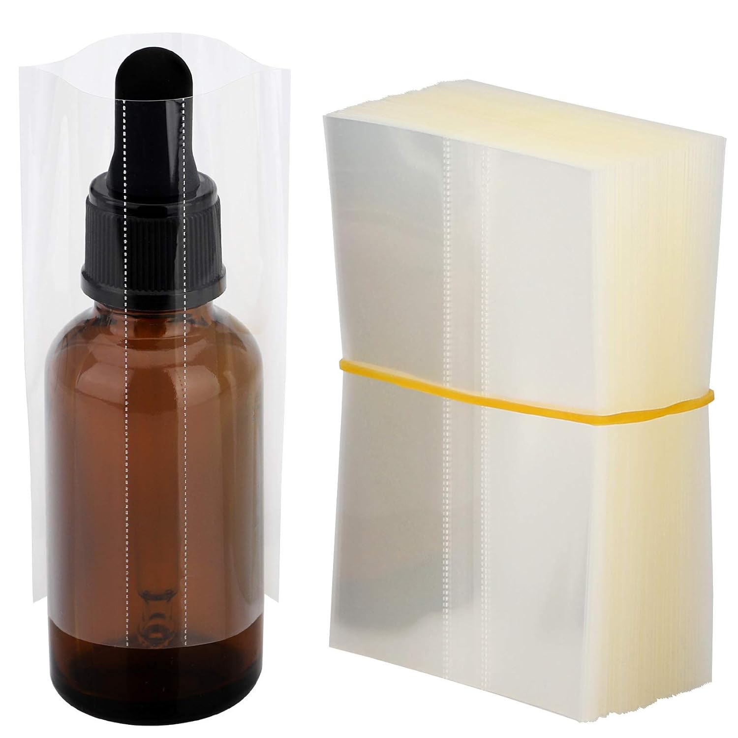 300 pcs Shrink Wrap Bands for 1oz 30ml Glass Bottle