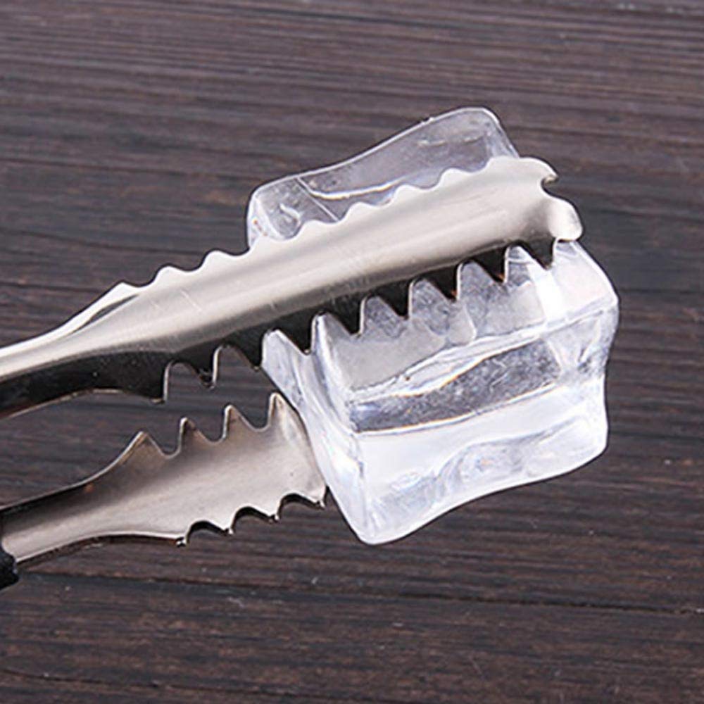 Pinzas para alimentos con mango de silicona, pinzas para hielo, pinzas para ensalada, parrilla para barbacoa, servicio de cocina multifuncional, pinzas para cocinar, accesorios para barra (7 pulgadas