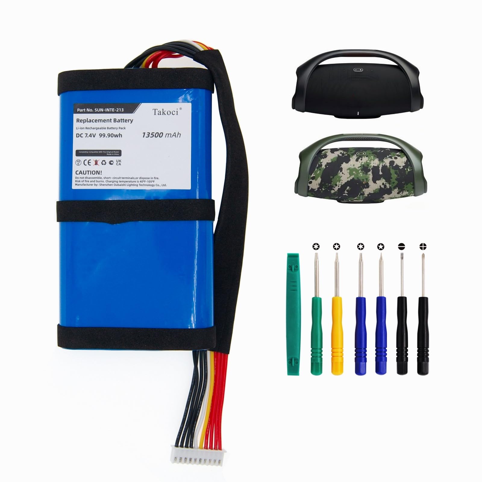 Amazon.com: Youejoeq 13500mAh Replacement Battery for Boombox 2