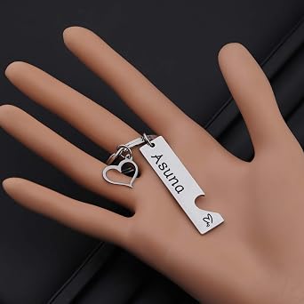 MYOSPARK Kirito And Asuna Couples Keychain Set His And Her Gift For Couple Boyfriend Husband