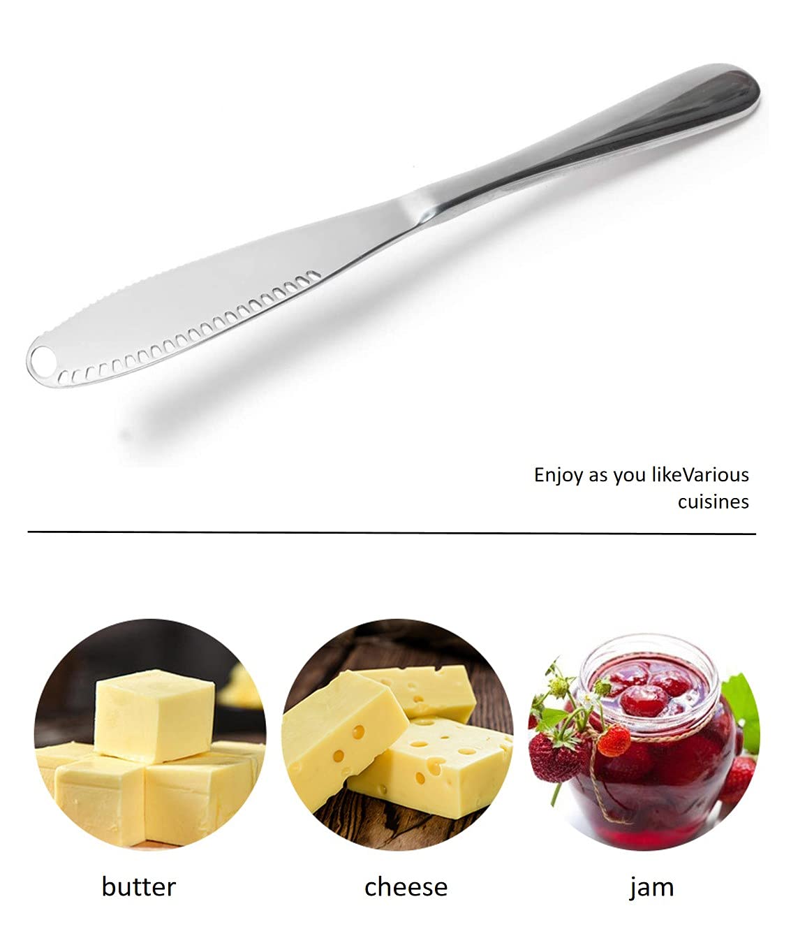 Espátula esparcidora de mantequilla de acero inoxidable, utensilios de cocina, rallador de mantequilla, esparcidor de mantequilla multiusos (juego de 2)