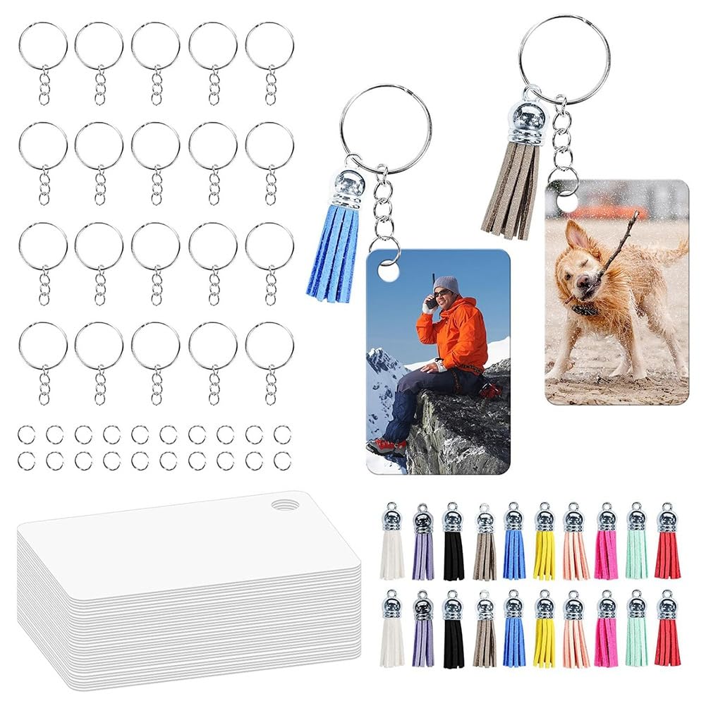 Porte-clés vierges en sublimation métallique rectangle pour la personnalisation créative au quotidien