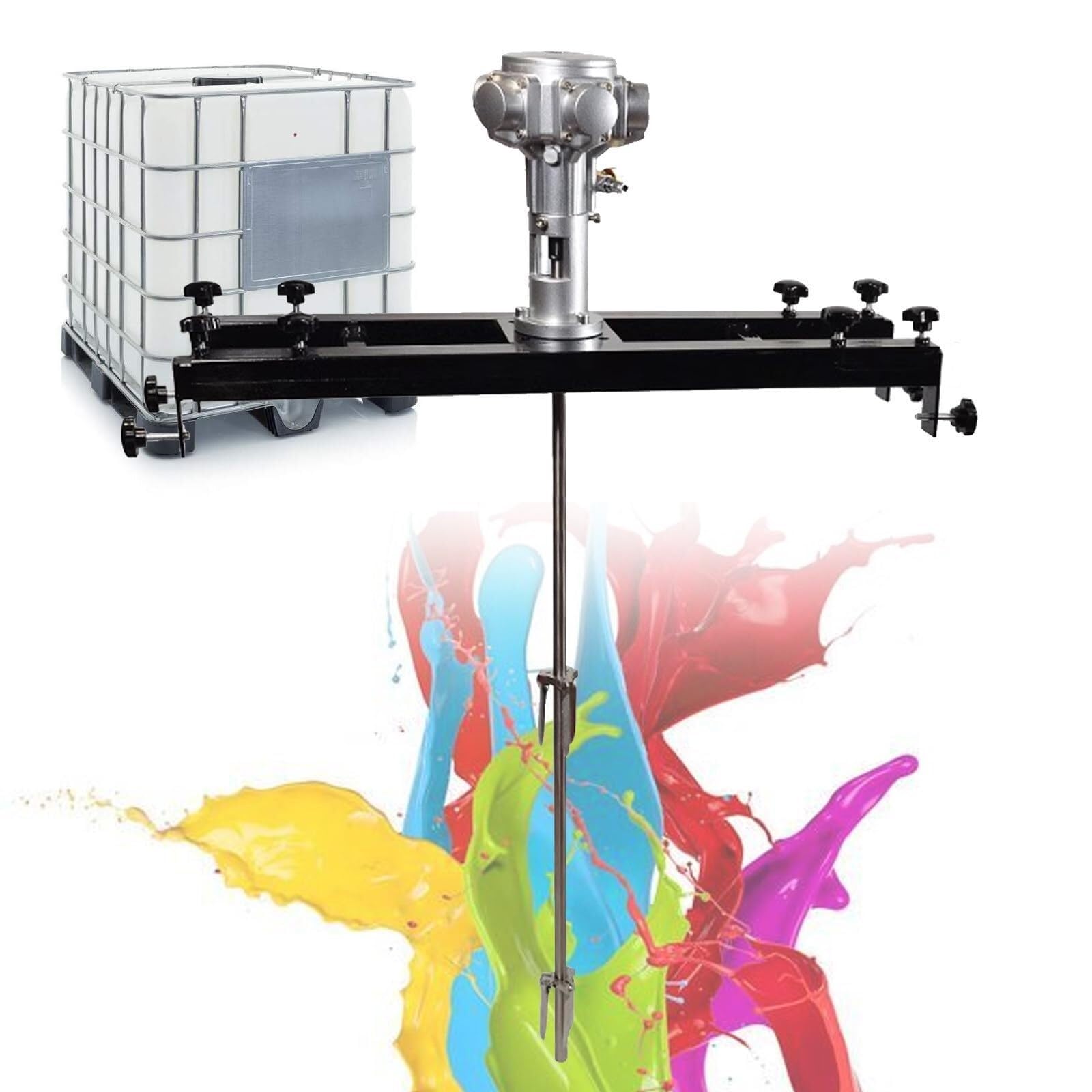 Máquina mezcladora de tanque neumático, agitador de aire IBC con mezclador de soporte ajustable, herramienta de agitación para mezclar pintura, especias (B)