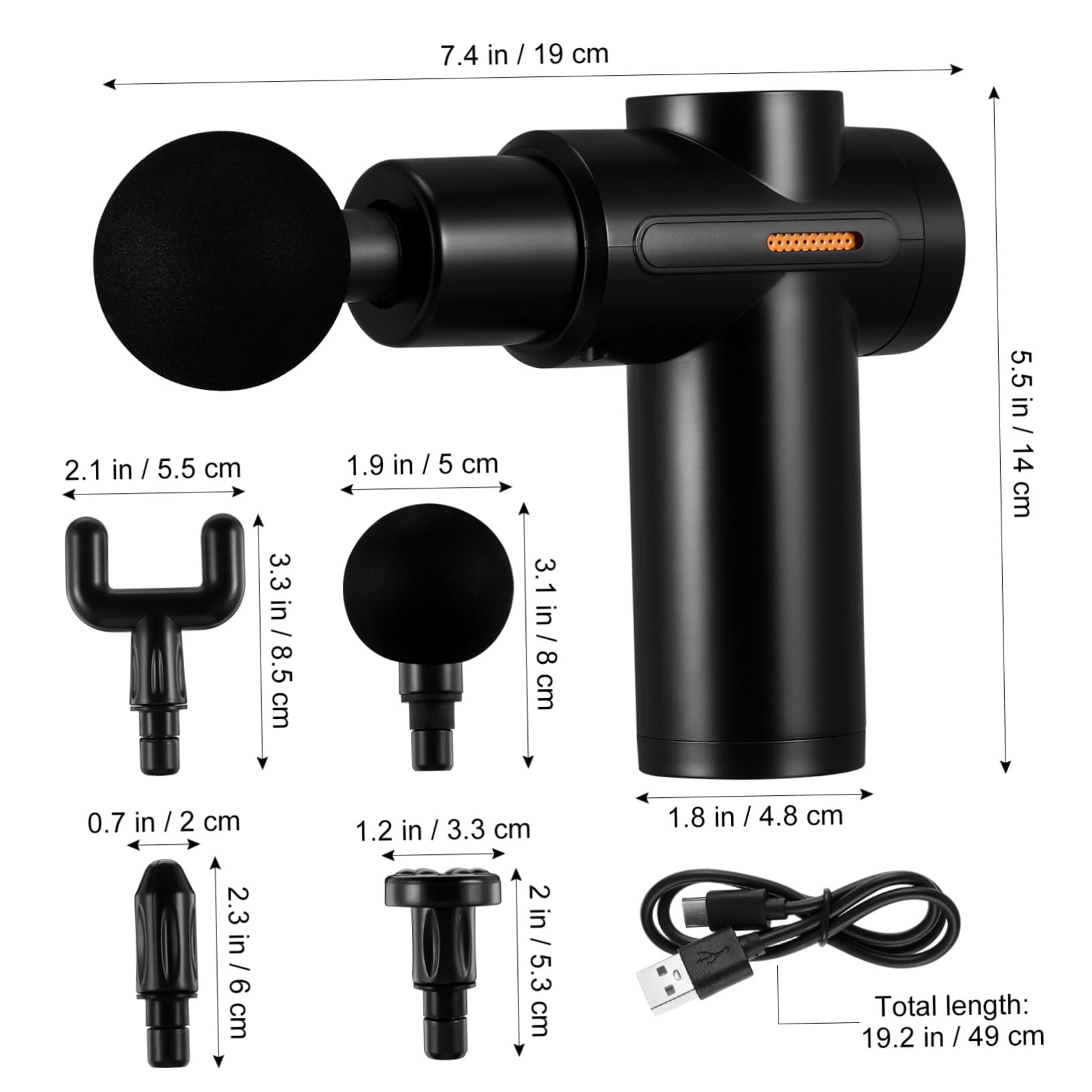 Veemoon Masajeador Muscular Portátil USB Recargable Pequeño Masajeador de Mano con Diseño Silencioso Alta y Torque para Cuello y Cuerpo Dispositivo Eléctrico para Relajación y Muscular