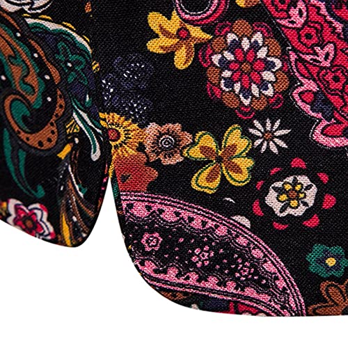 Men's Autumn Winter Retro Printed Suit Coat Casual Fashion Warm Long Sleeve Single-Breasted Lapel Coat Mens Wedding #TOP5