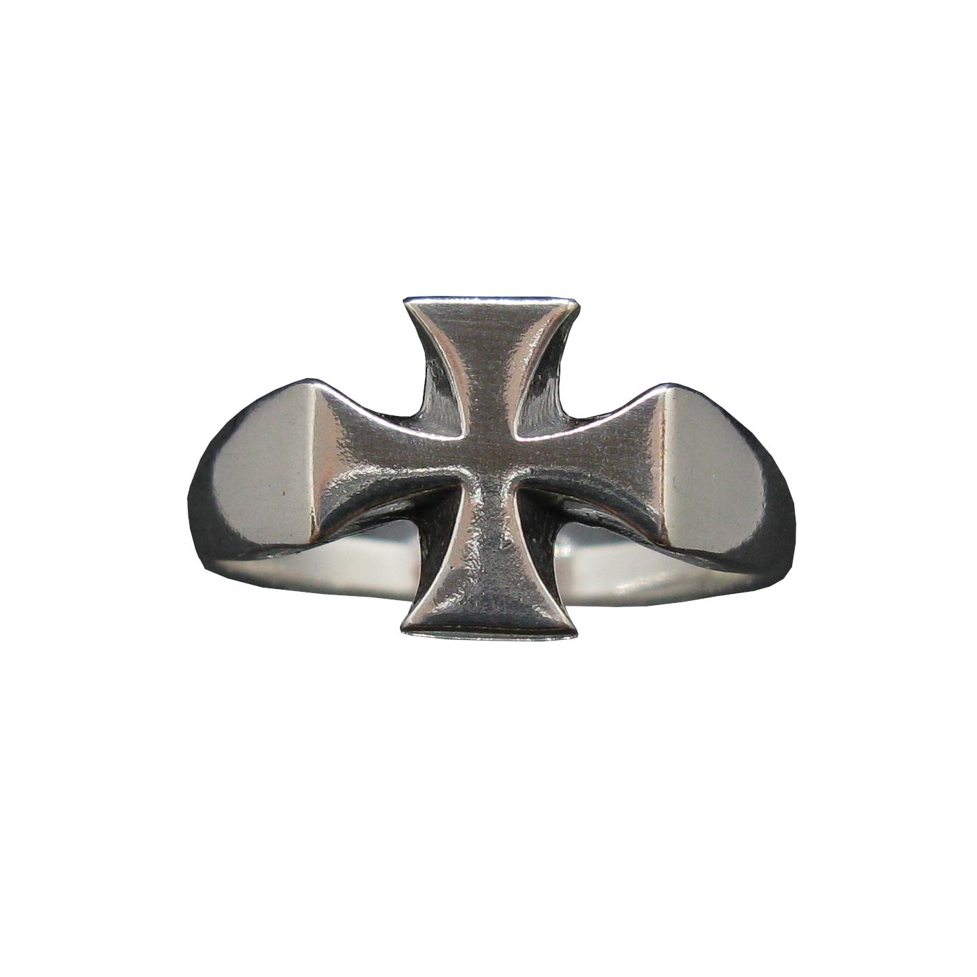 Echte Sterling Silber Herren Ring Kreuz Massiv Gestempelt 925 Komfort Passform