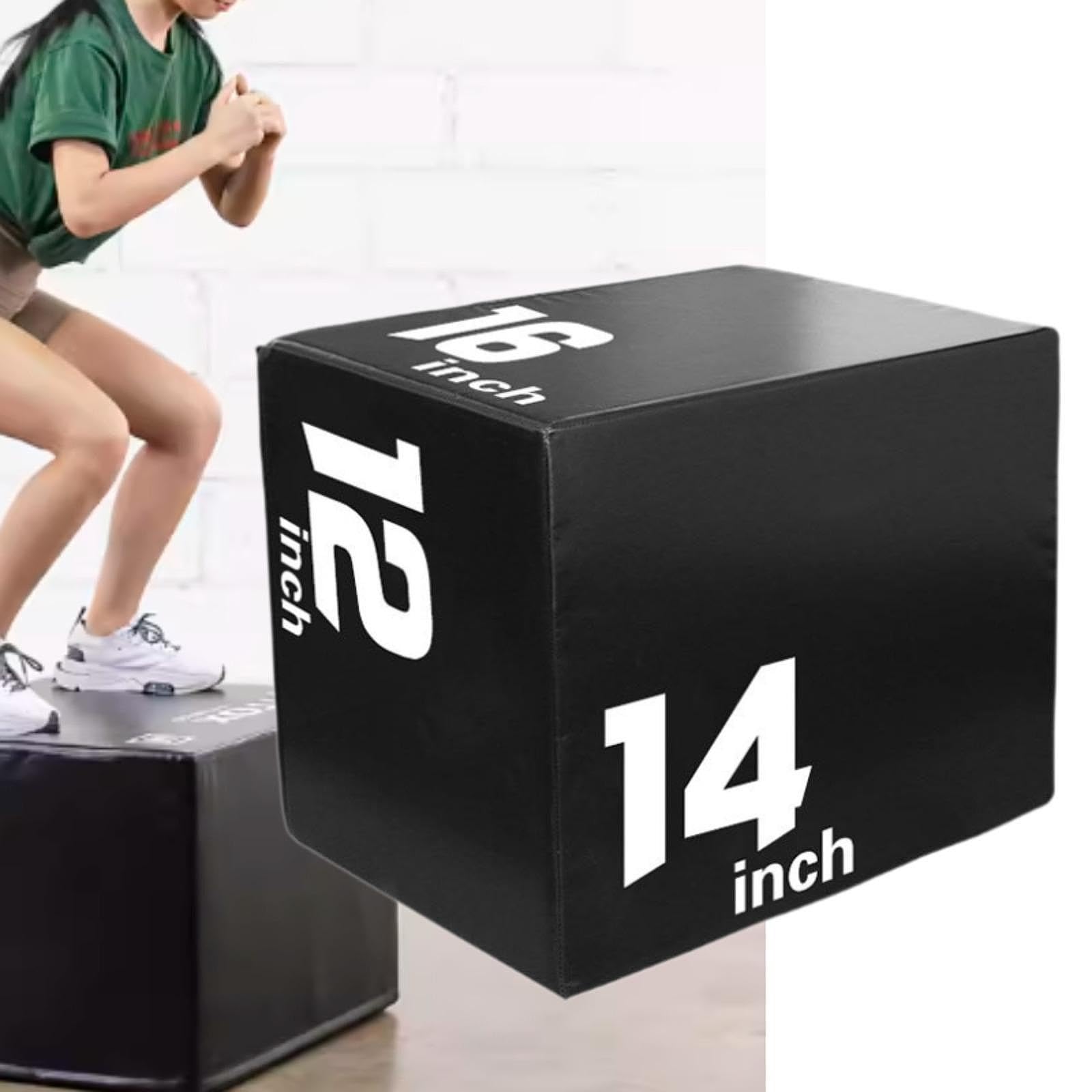 Plyo-Sprungbox – Weiche, tragbare Sprungbox für Heimfitness (60x50x50 cm / 24x20x20 inch)