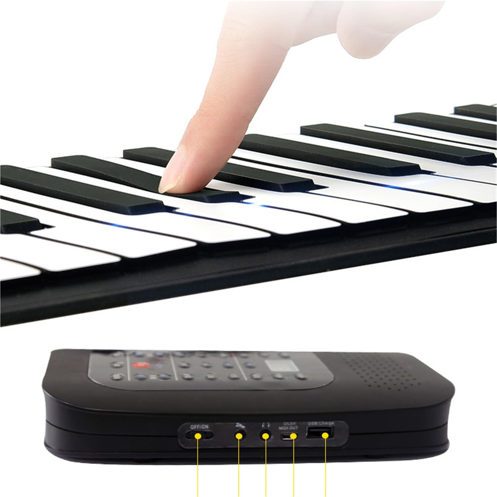 Tastiera Digitale Per Principianti Pianoforte Elettronico Portatile Pieghevole Morbido In Silicone Professionale A 88 Tasti
