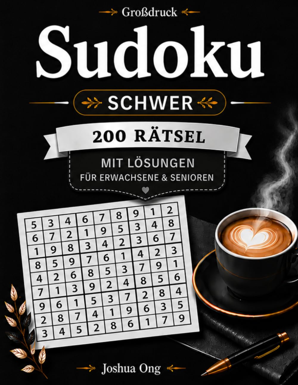 Großdruck-Sudoku-Rätselbuch: Schwer: 200 schwere Sudoku-Rätsel in Großdruck für Erwachsene & Senioren | Herausfordernde Denkspiele für Logik, Fokus & ... Denkspiele für Rätselliebhaber