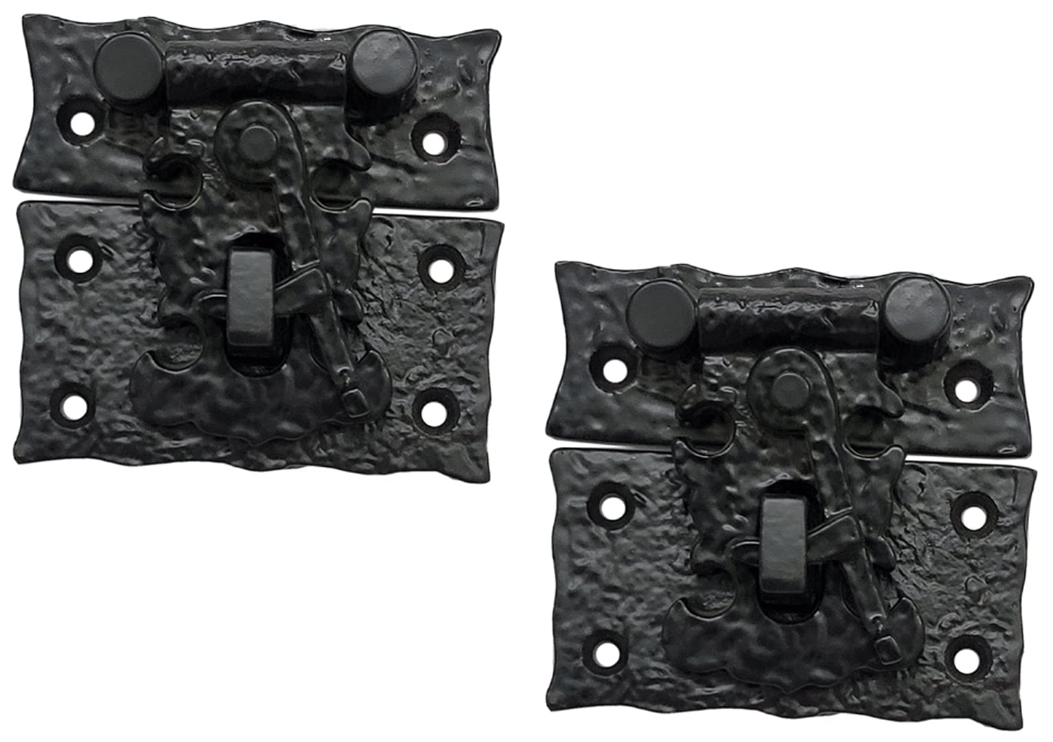 Antiek gietijzeren hasp - Veilige koffers & sieradendozen -3