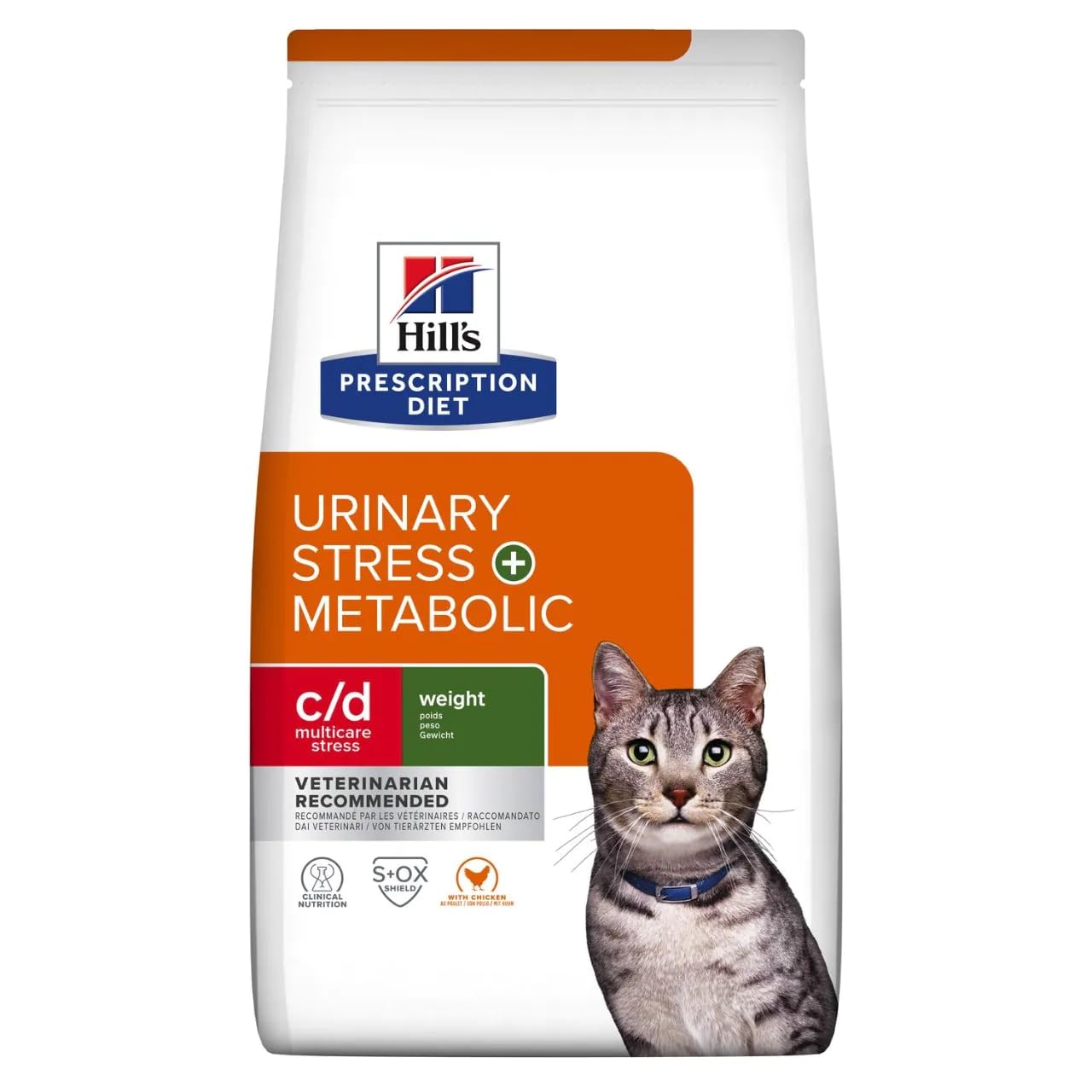 Hill's Feline c/d Urinary Stress + Metabolic Dry Cat Food 3 kg