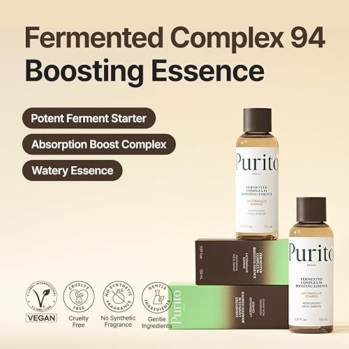 Miniatura 3 de PURITO Fermented Complex 94 Boosting Essence 5.1 fl oz/5.1fl.oz Refuerzo para el cuidado de la piel, ingredientes seguros, Natural, calmante,