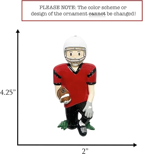 Miniatura 2 de Adorno de Navidad personalizado de fútbol 2023  Jugador masculino con balón de fútbol y bola colgante para árbol de Navidad  Regalo único de
