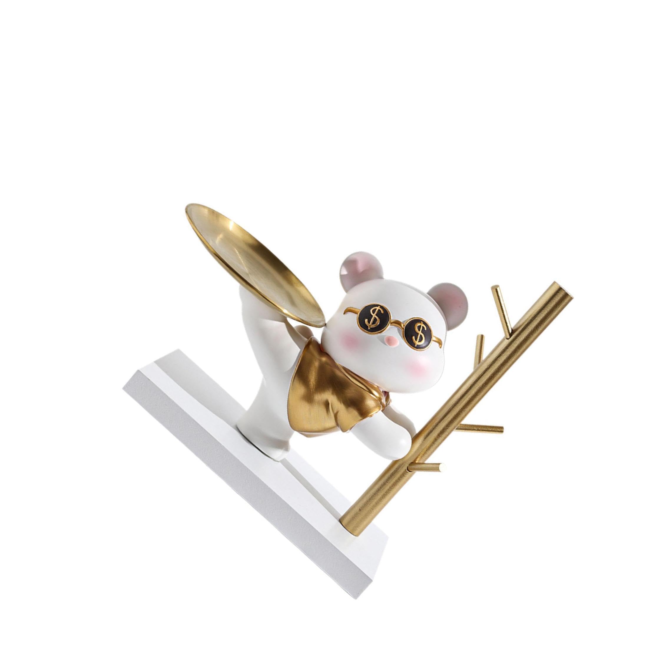 TWISAXC for Creative Animal Figurine Holding Storage Tray Crafts Art Candy Dish Bowl Decoration Aniaml Sculpture Tray Snacks Candies