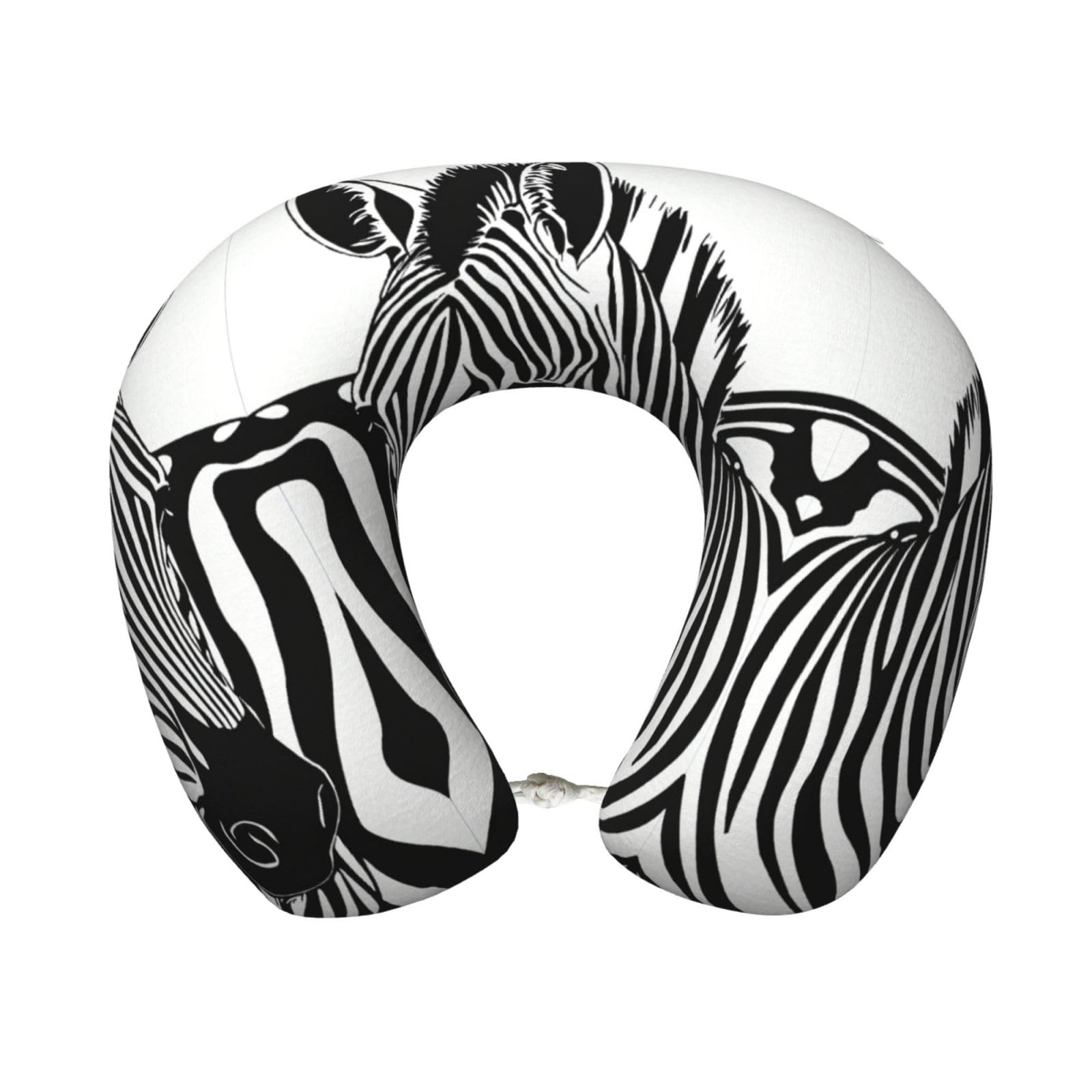 peiyeety Zebra Print Print Custom U-Shaped Pillow,Memory Foam Cervical Neck Travel Pillow,for Home,Camping,Travelling