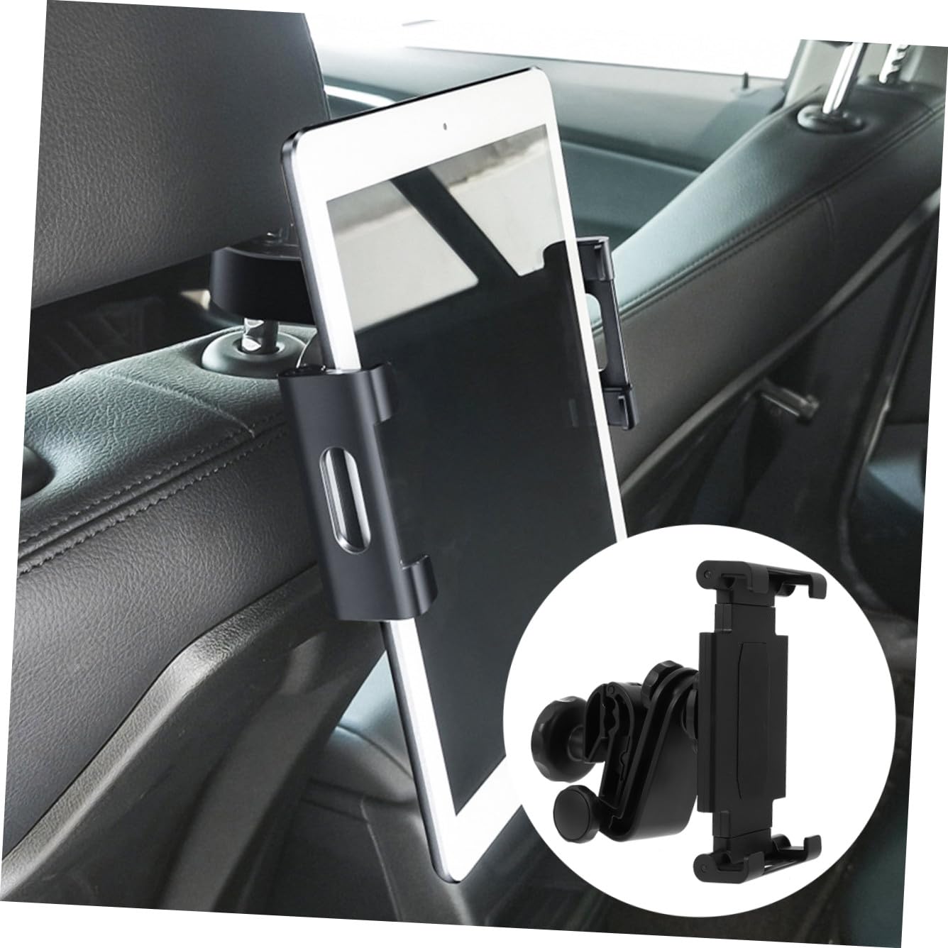 1pezzi Supporto Per Tablet Auto Regolabile Supporto Per Poggiatesta Auto in Apertura Variabile Cuscinetto Antiscivolo
