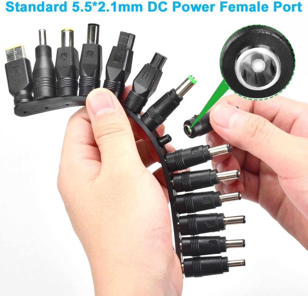 GTIWUNG 28 sztuk uniwersalnych adapterów zasilacza DC 5,5 x 2,1 mm