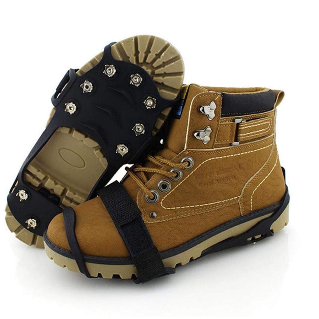 Eisgriffe Schnee Steigeisen Traktionsklampen Schuhstiefel Greifer Anti Slip 10 Stollen Spikes für Winterwandern