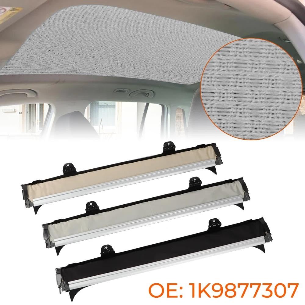 Auto Schiebedach Sonnenschirm Abdeckung Für Vw Für Tiguan 2008-2017 Panorama Vorhang Abdeckung 1k9877307 1k9877307a 1k9877307b 1k9877307c Sichtschutz Auto(Grey)