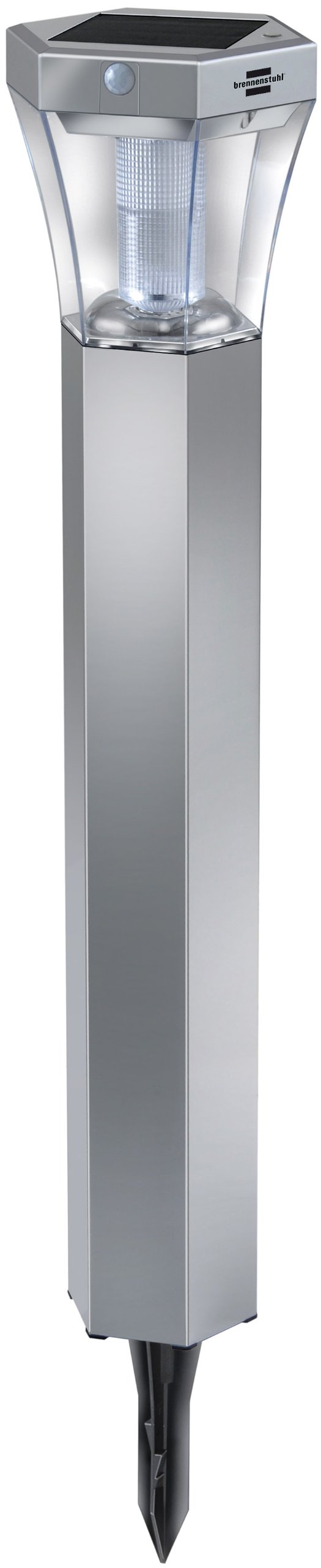 Brennenstuhl 1170790 Lampione Solare LED SOL, FL 13007 Argento