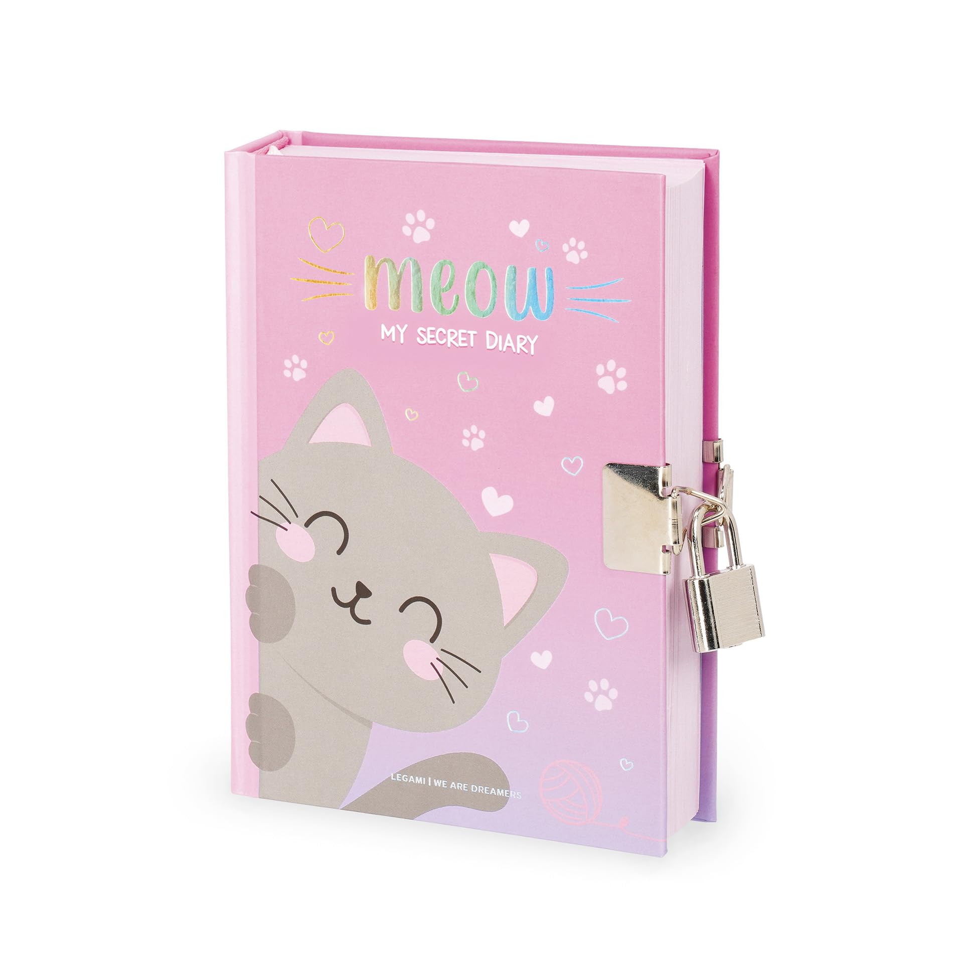 Legami Diario segreto con Lucchetto 328 Pagine 11x15,5 cm Tema Kitty