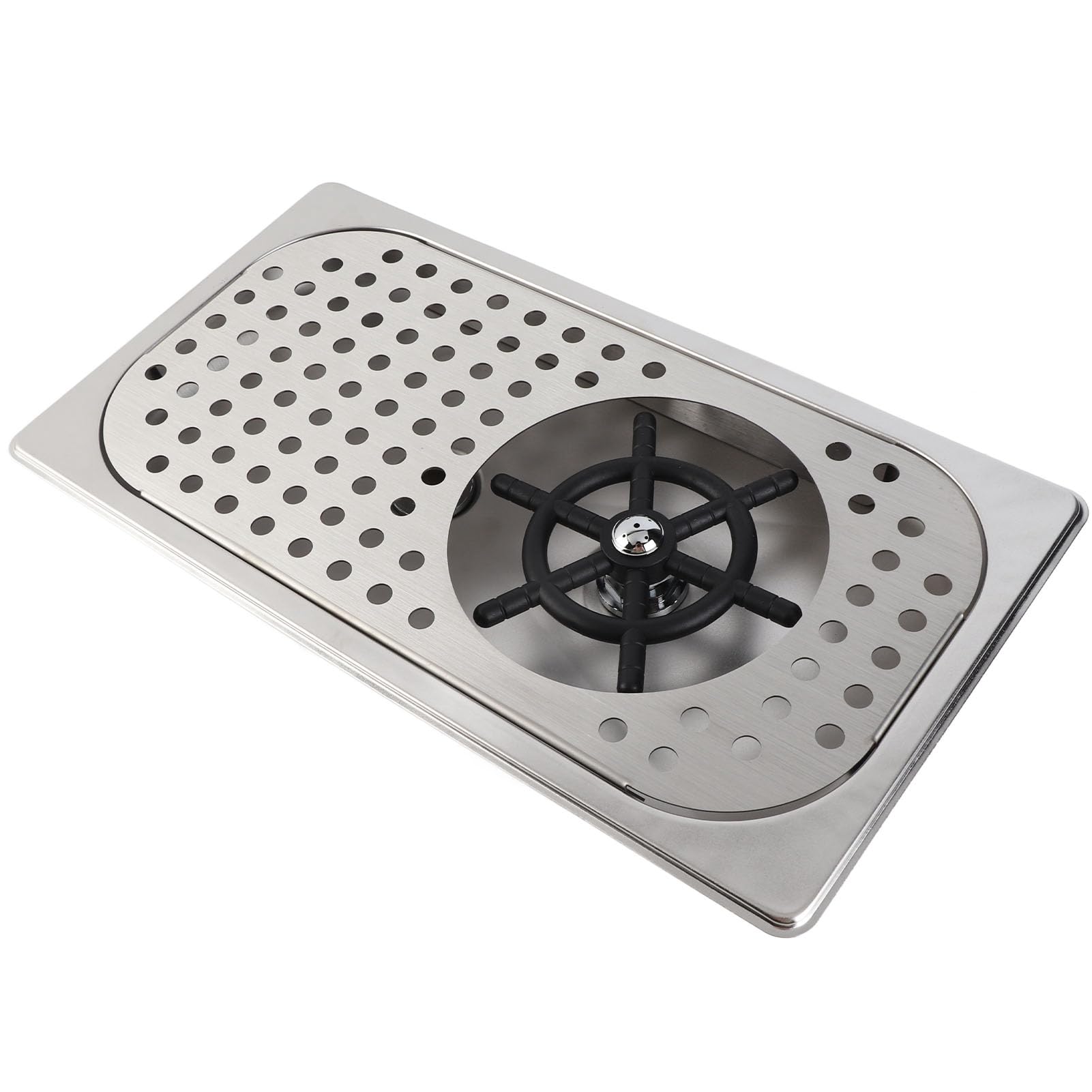 Glass Rinser Cup Washer 304 Stainless Steel Automatic Sink Bottle Washing Equipment with Drain Drip Tray for Home Coffee Shop Bar