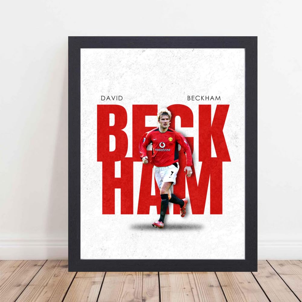 Good Hope David Beckham Framed Poster 10‑13 Inch Wall Art – Soccer Legend, Manchester United, Real Madrid, LA Galaxy, England – Kids & Home Office Decor, Gift for Men 3