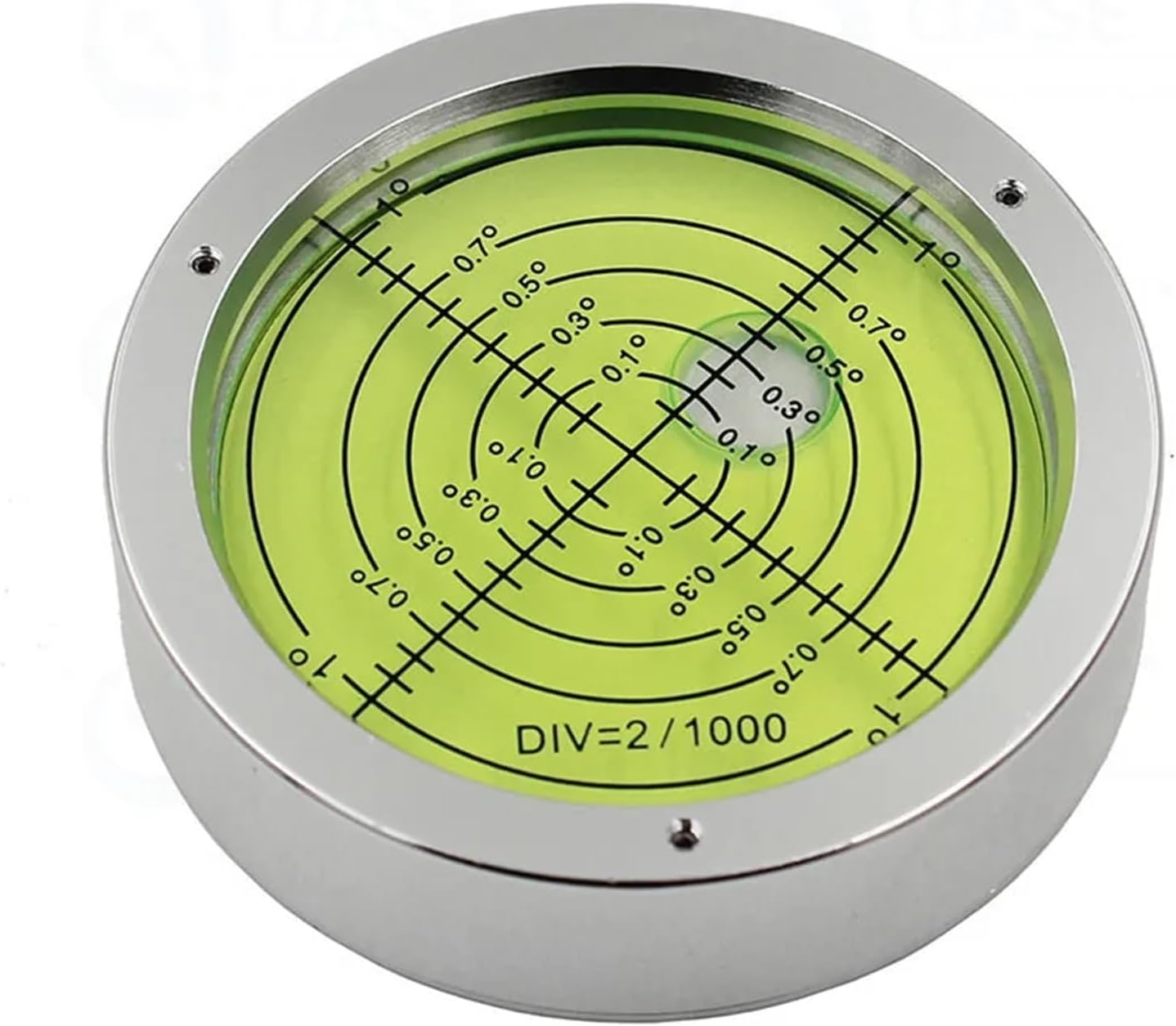 1pc High Sensitive Platform Leveling Measuring Tool Round Metal Spirit Bubble Level High-precision Bead(Green in White)