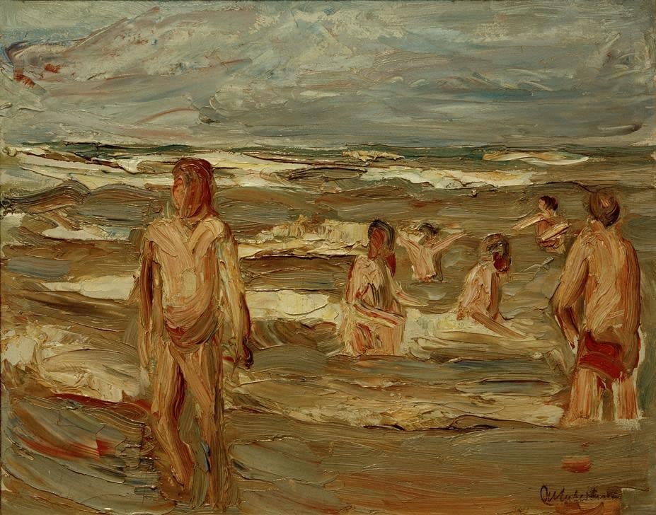 Art tableau baigneurs garçons Max Liebermann affiche décoration murale moderne 60x90cm