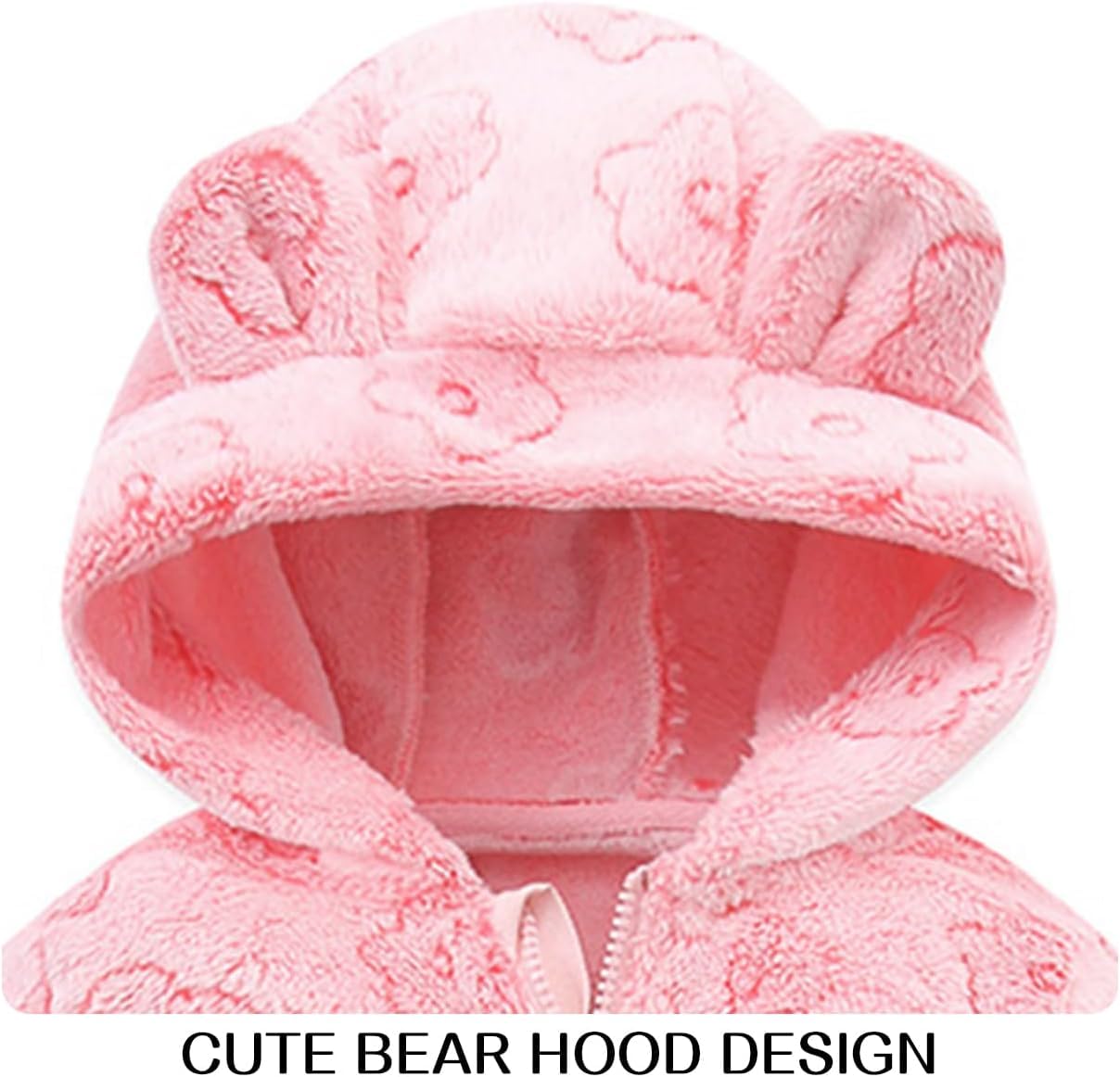 Mono de Lana recién Nacido 0-3m Onesie Ropa con Capucha para niñas Abrigo de Trajes de Nieve para niños pequeños