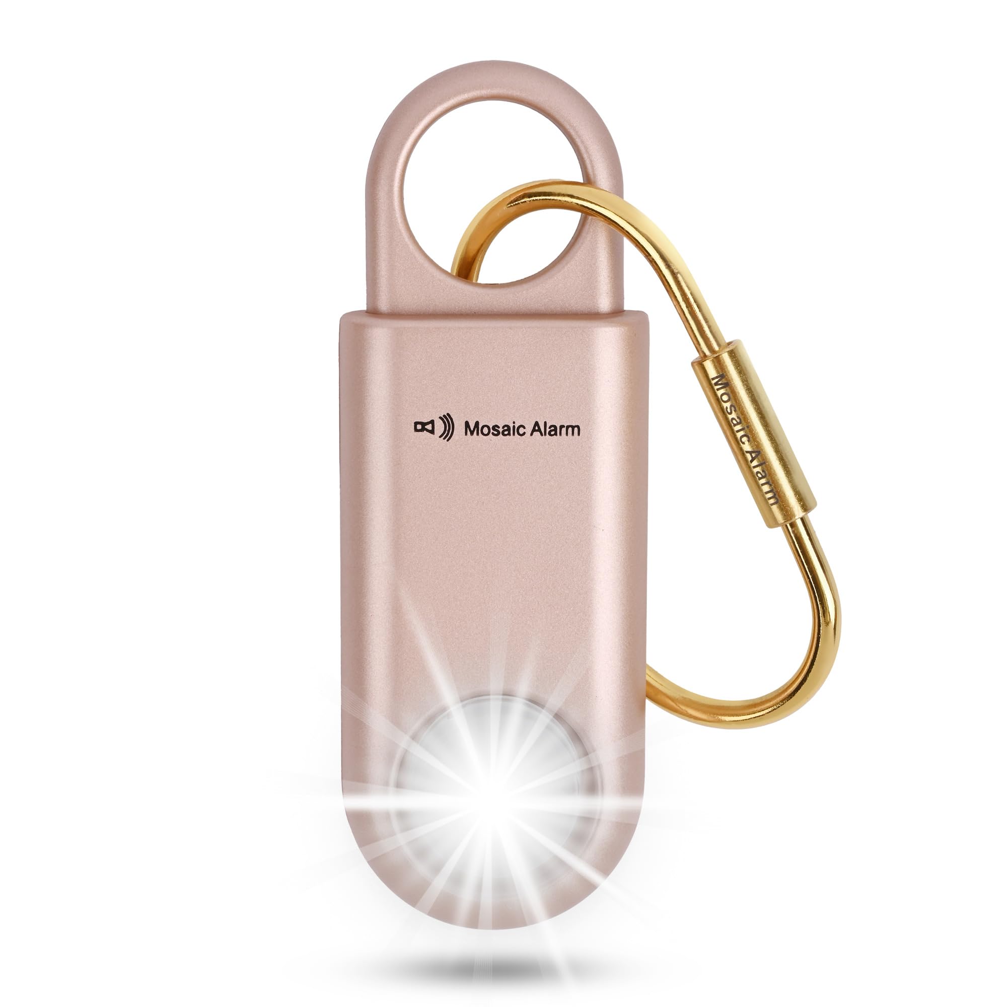 Allarme di sicurezza personale da 130 dB con luce stroboscopica. Portachiavi con suono forte, sirena con moschettone, per donne, scolari, corridori notturni, escursionismo. Allarme deterrente per