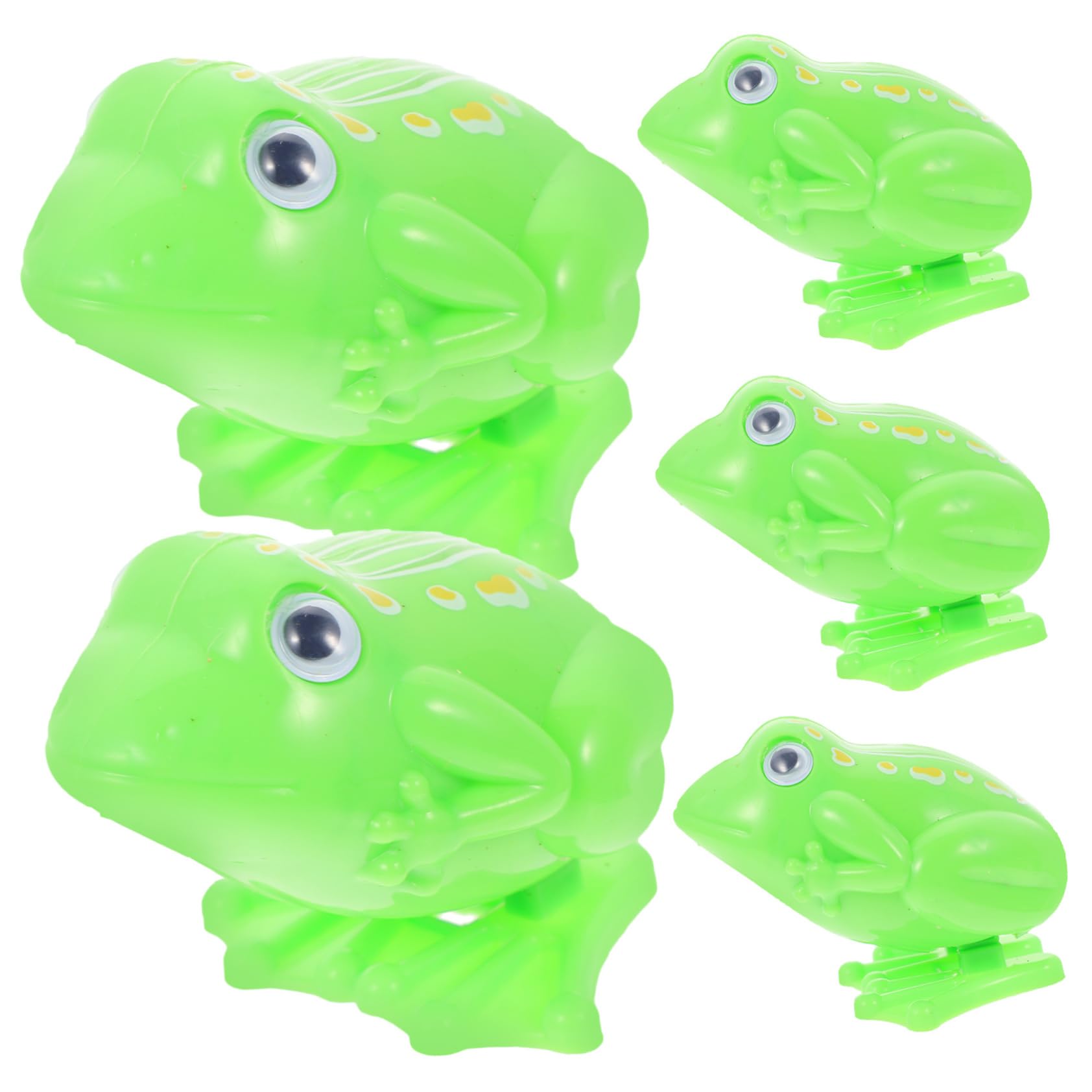 Milisten 5Pcs Cognitive Jumping Wind Up Clockwork Animal for Early Learning Safe Edges Design for Indoor Outdoor Play Fun