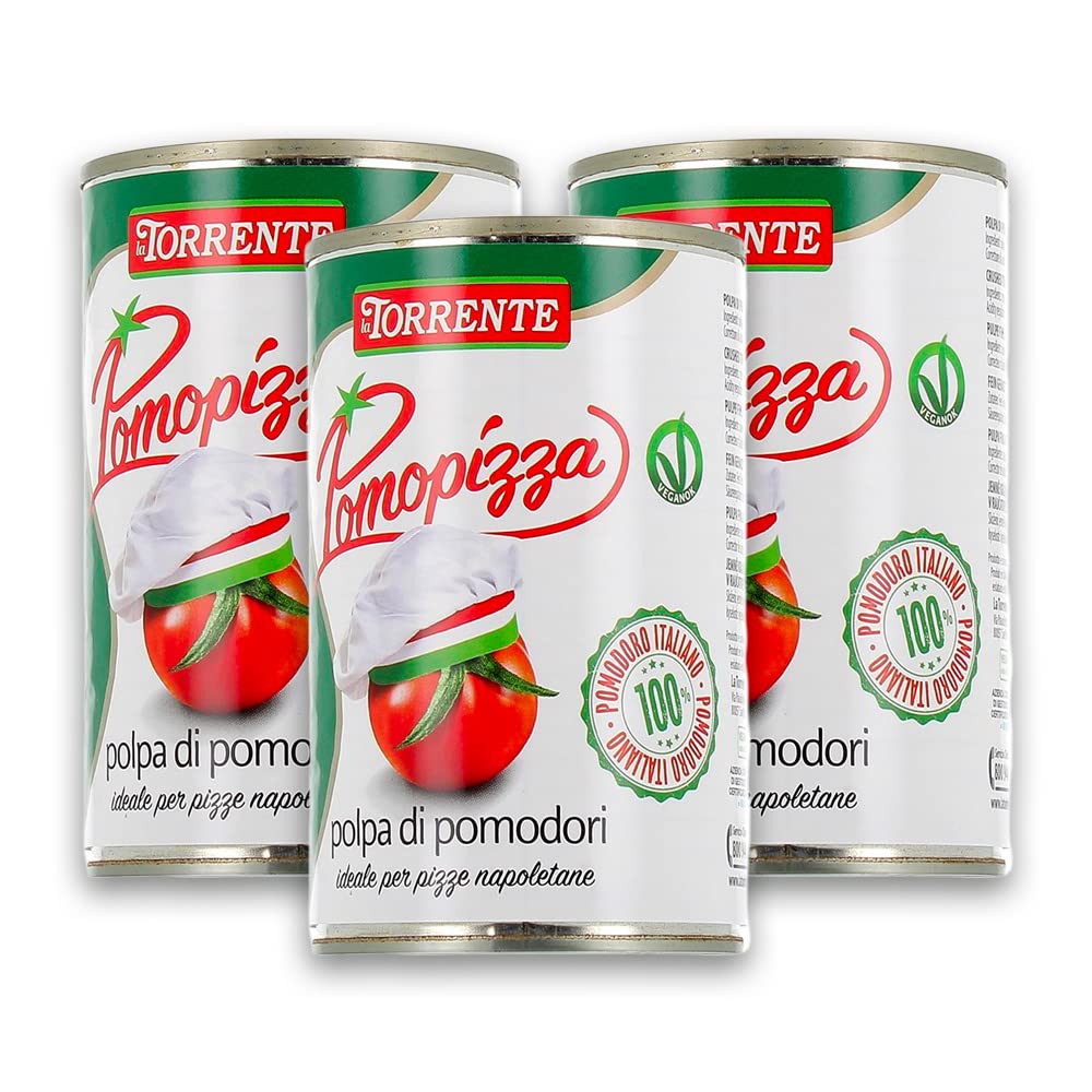 Pomopizza Polpa di Pomodori 5kg - La Torrente - Cartone da 3 Pezzi