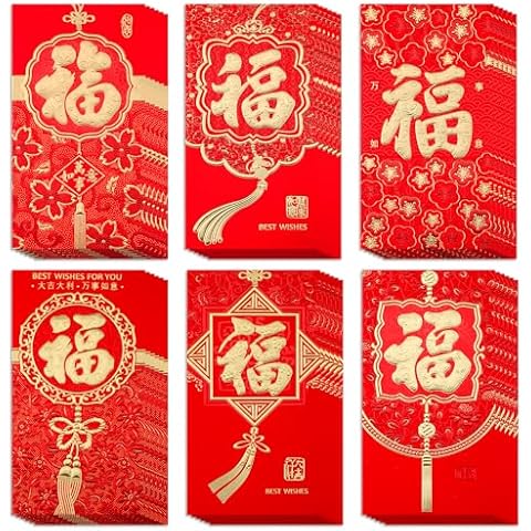 36pcs Chinese New Year Red Envelopes Cover