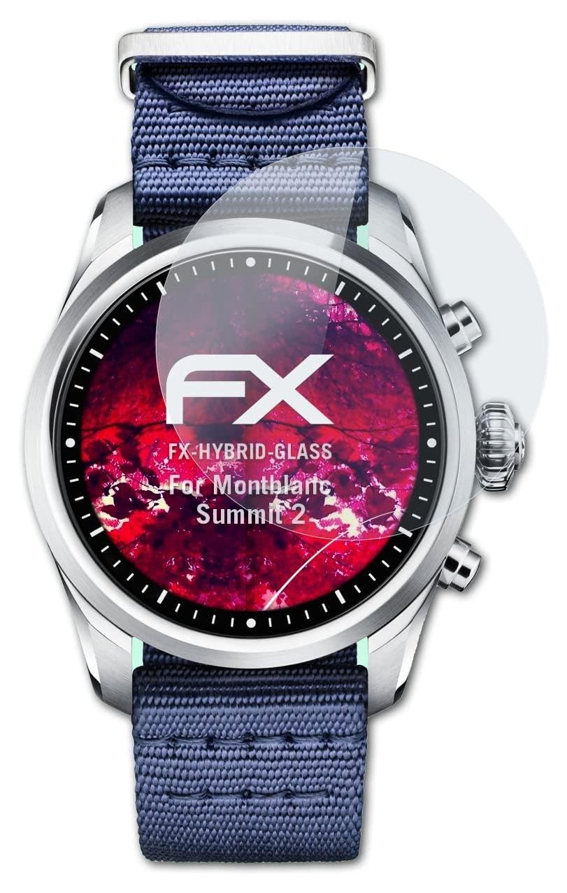 atFoliX Plastic Glass Protective Film compatible with Montblanc Summit 2 Glass Protector, 9H Hybrid-Glass FX Screen Protector