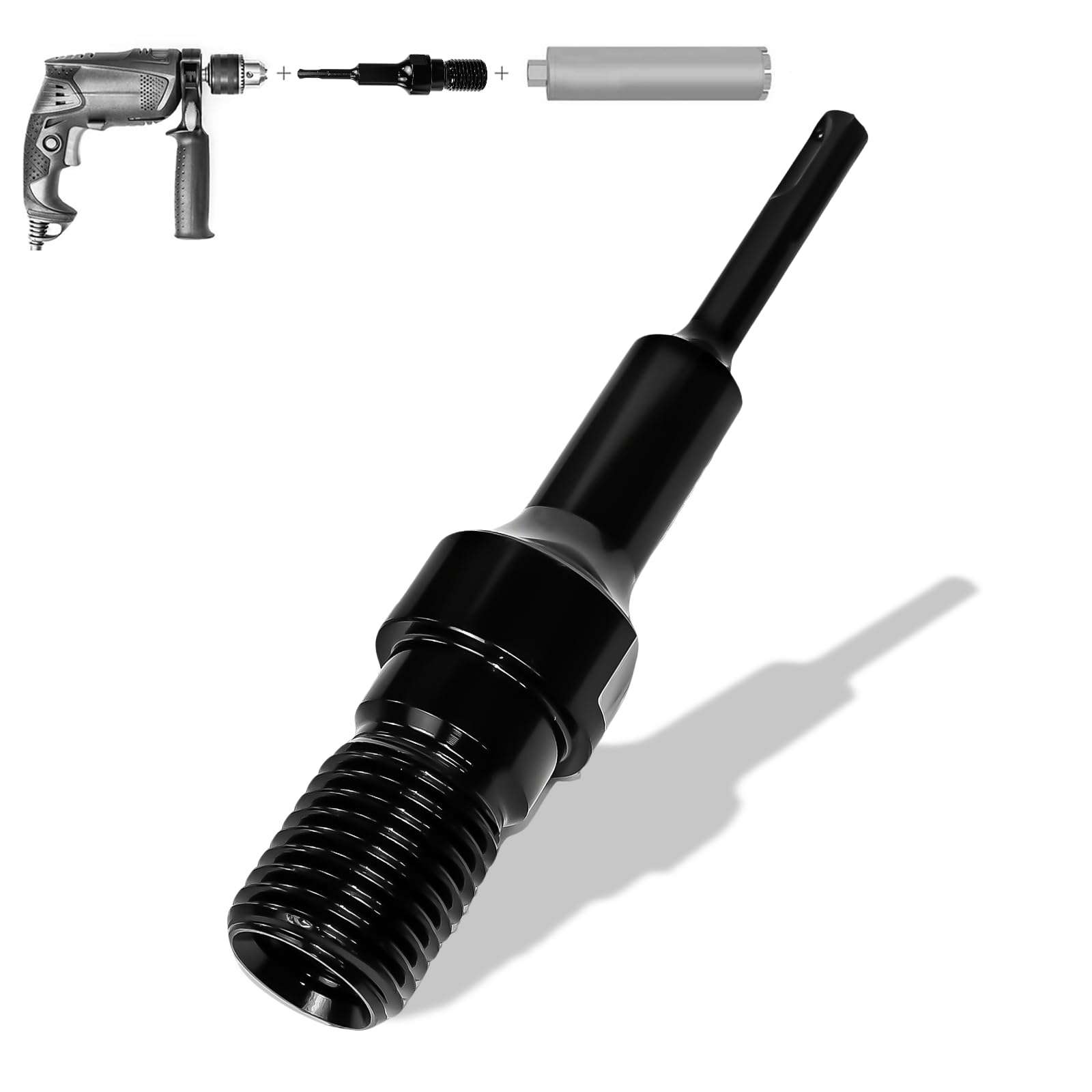 Adaptateur SDS-Plus à 1-1-/4-7unc en Acier Adaptateur SDS Plus pour Carotteuse Adaptateur 1 1/4" UNC vers SDS