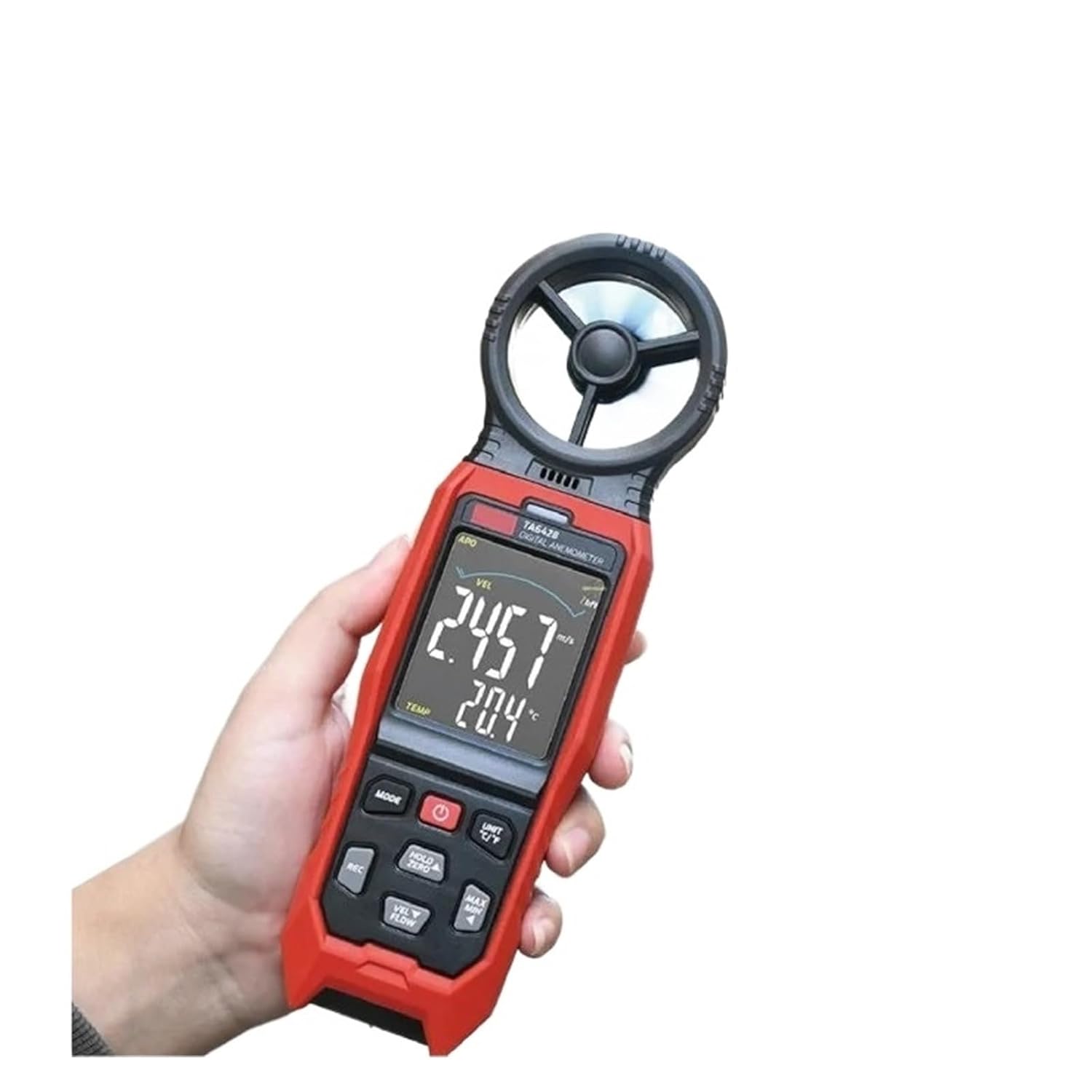 Wind Speed, TA642A TA642B Portable Anemometer USB Wind Speed Meter Handheld Airflow Tester Air Volume Logger(TA642B)