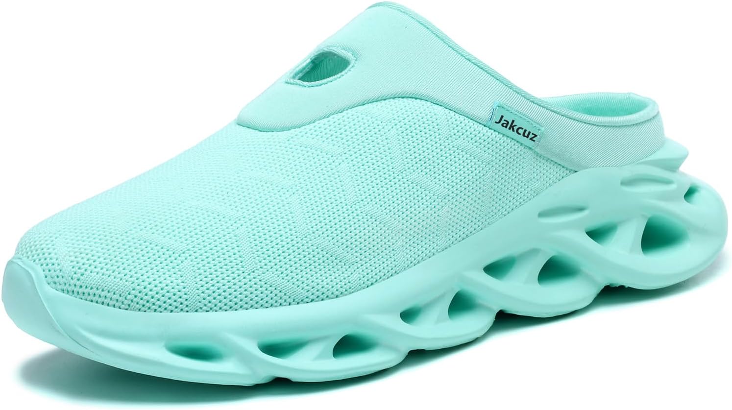 Jakcuz Men Slip On Mules Lightweight Open Back Sneakers Breathable Walking Shoes - Image 2