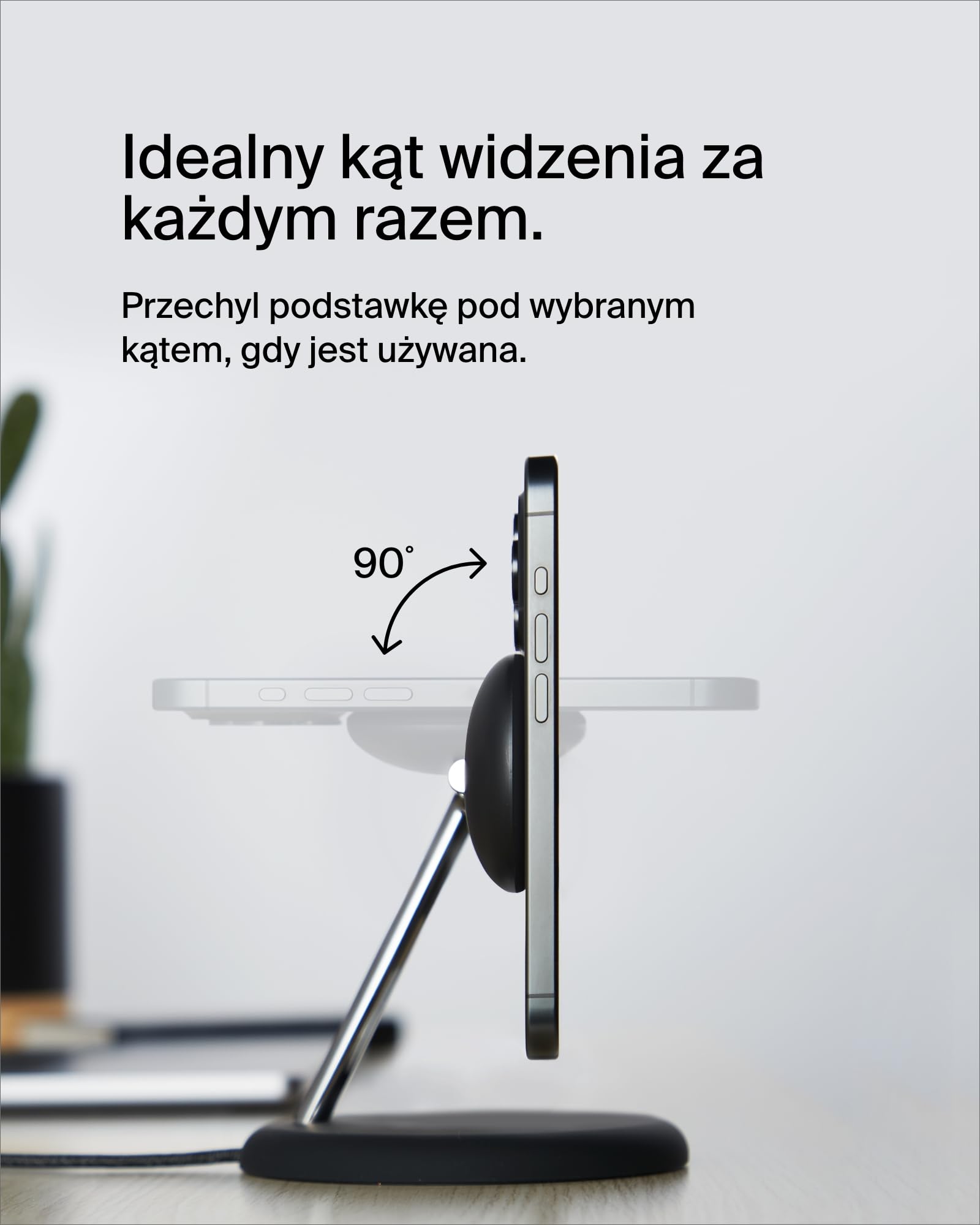Bezprzewodowa podstawka ładująca Belkin 3 w 1 o mocy 15 W z technologią Qi2 zgodną z MagSafe, szybka ładowarka do urządzeń iPhone serii 16, 15, 14, AirPods, Apple Watch (zasilacz w zestawie) – czarna