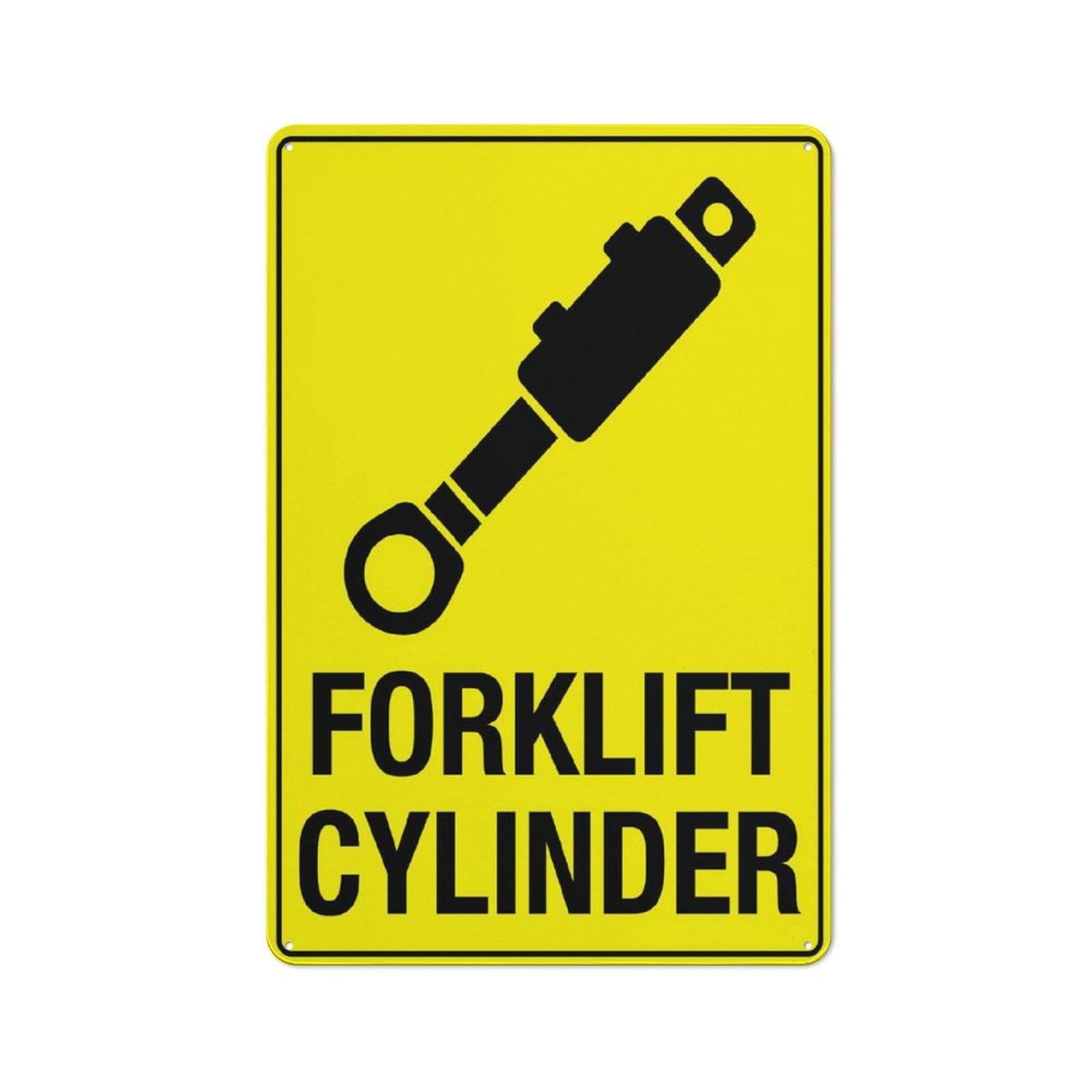Forklift Cylinder Sign, 8x12 Inch Rust-Free Aluminum, Easy To Read & Sturdy Outdoor Metal Sign for Home, Farm, Yard