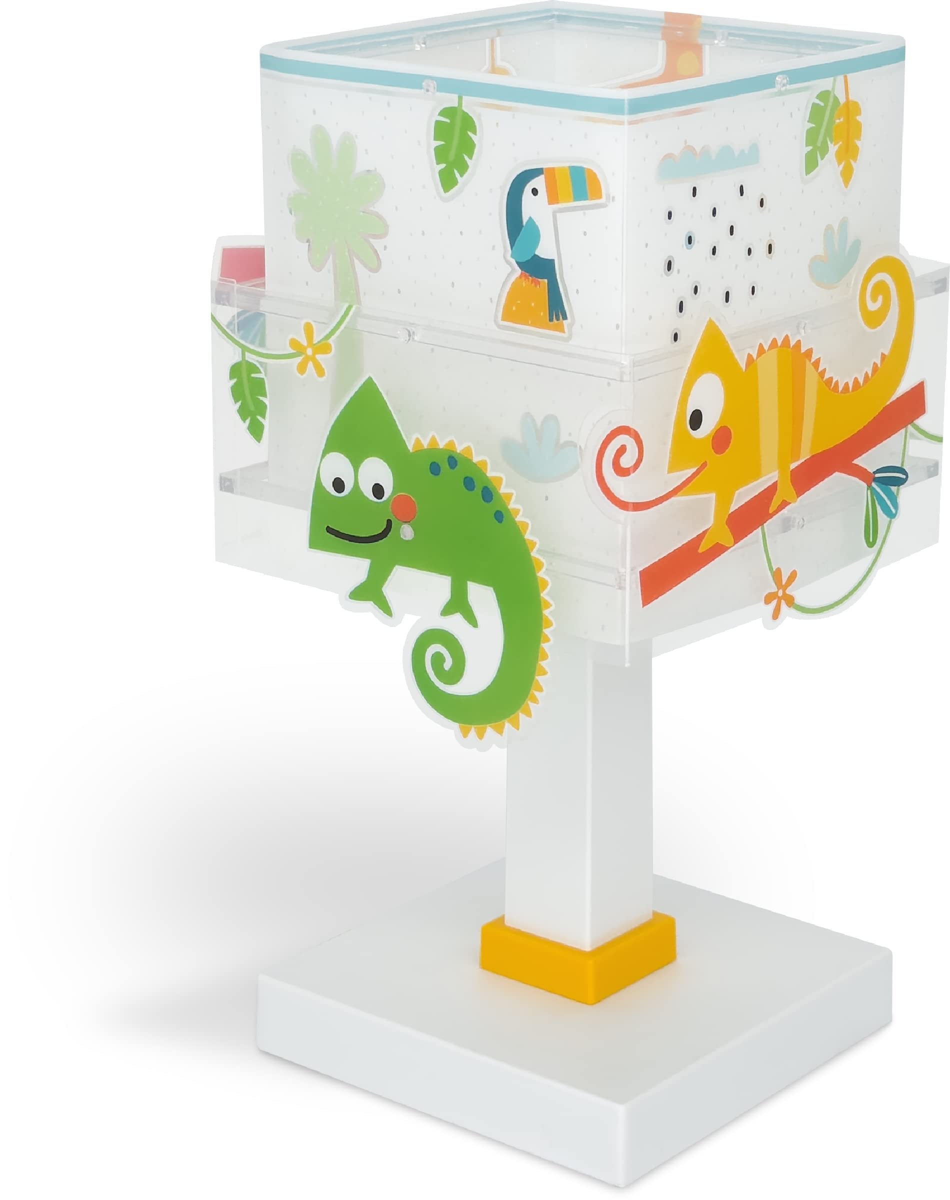 Dalber lampe de chevet enfant Happy Jungle Caméléon les animaux jungle, 63311, E14