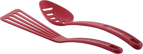 Miniatura 8 de Rachael Ray Get Cooking Juego de ollas y sartenes antiadherentes incluye sartén para hornear y herramientas de cocina 12 piezas color borgoña