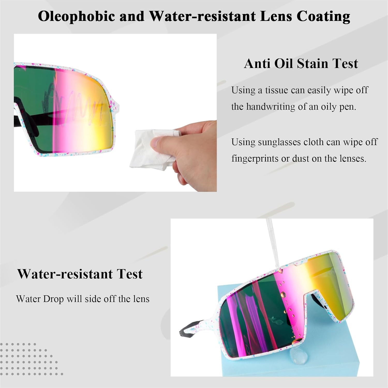 Ukoly Cycling Glasses Running Baseball Fishing Golf Sunglasses For Men Women,Sports Sunglasses HD Lens UV400coating 650 - Image 5