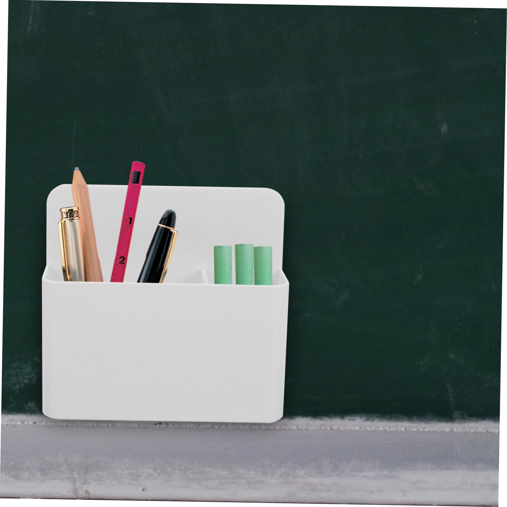 Uonlytech 3 Pezzi Portapenne Magnetico per Lavagna Organizer Bianco per Cancellabili con Scomparti Regolabili per e Scuola con Magneti Potenti per Metalliche