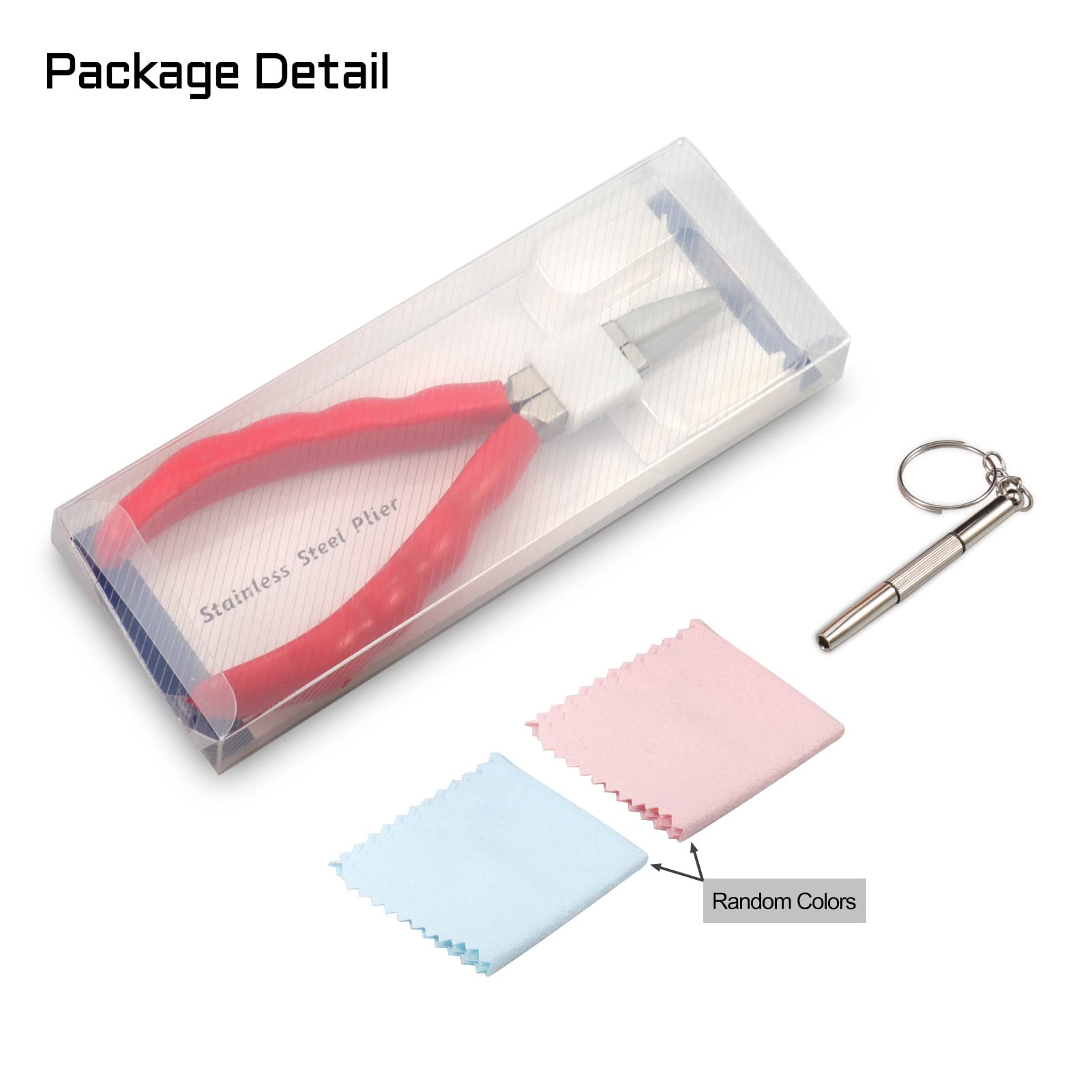 Outil de réparation de lunettes, pince de réglage de monture de lunettes, kit d'outils de réparation professionnel avec tête en nylon pour ajuster les montures de lunettes, 15 x 5,3 cm