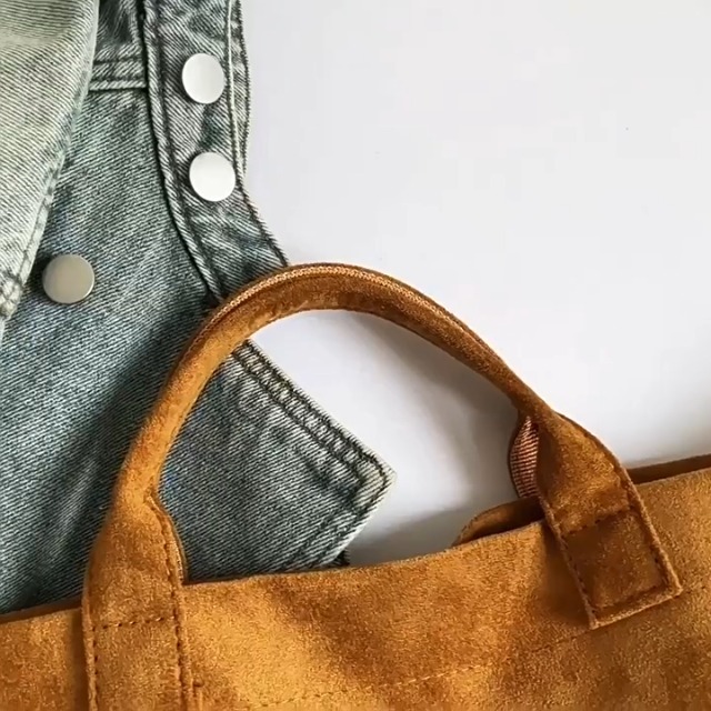 Suede Tote Bag for Women Large Soft Tote Bag for Work Travel Letter Print Hobo Bag Fashion Handbag miniatura 7