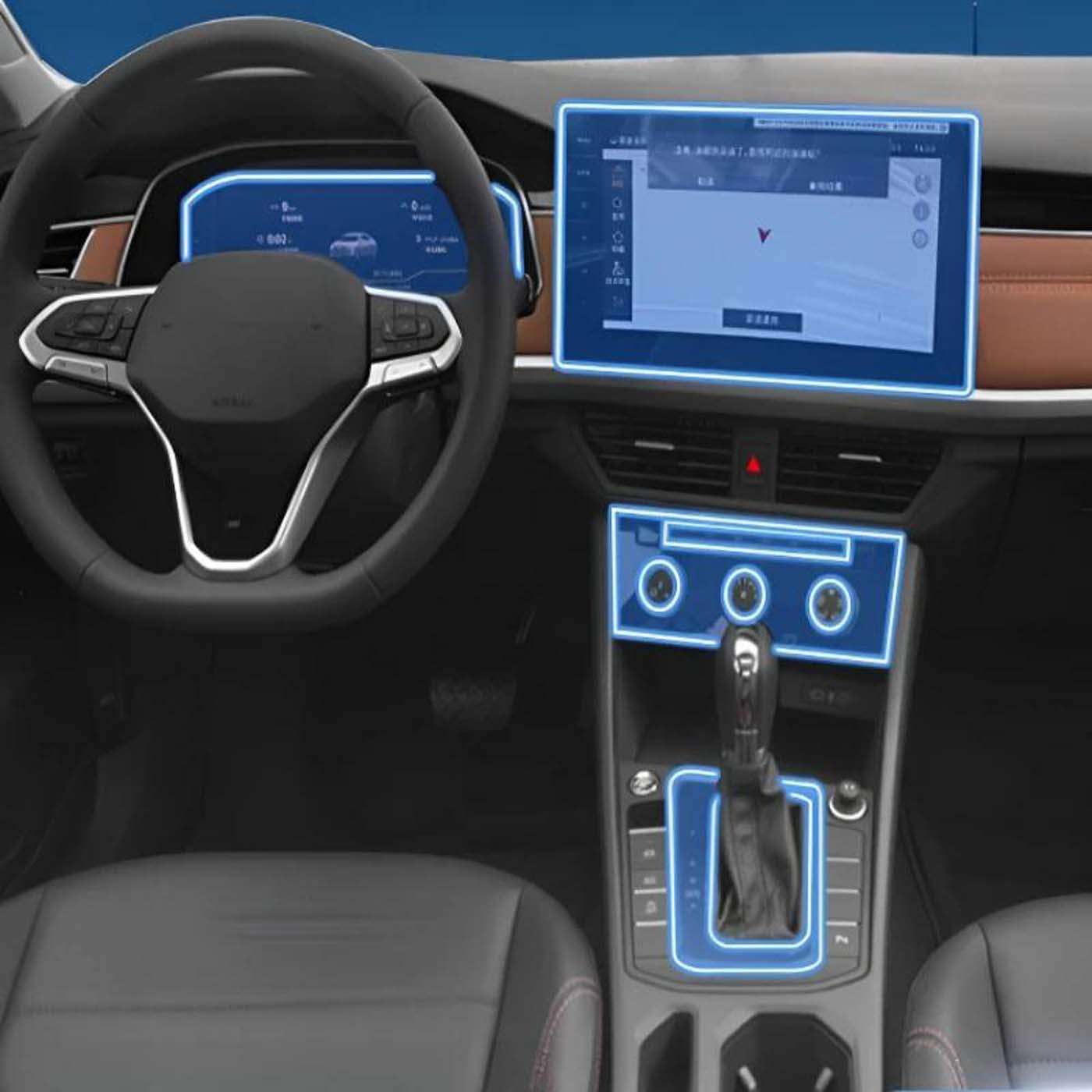 Dashboard Multimedia Navigation Transparent Protection, for Bora 2021-2022 Film Anti-Scratch