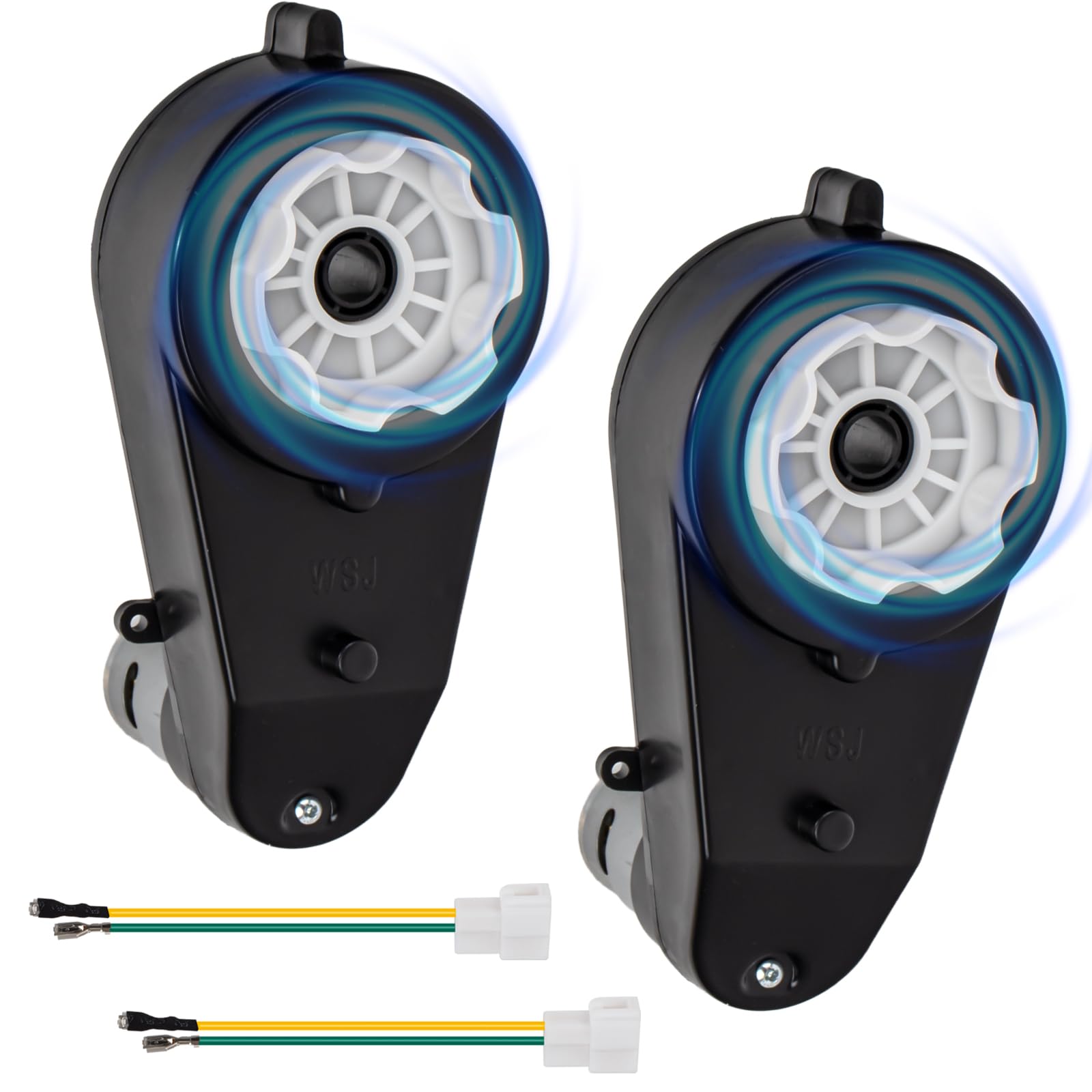 2Pcs 24 Volt RS555 40000RPM Gearbox with High Torque Motor for Powered Wheels Motor Upgrade 24V High Speed Electric Motor Gearbox for Kid‘s Ride On