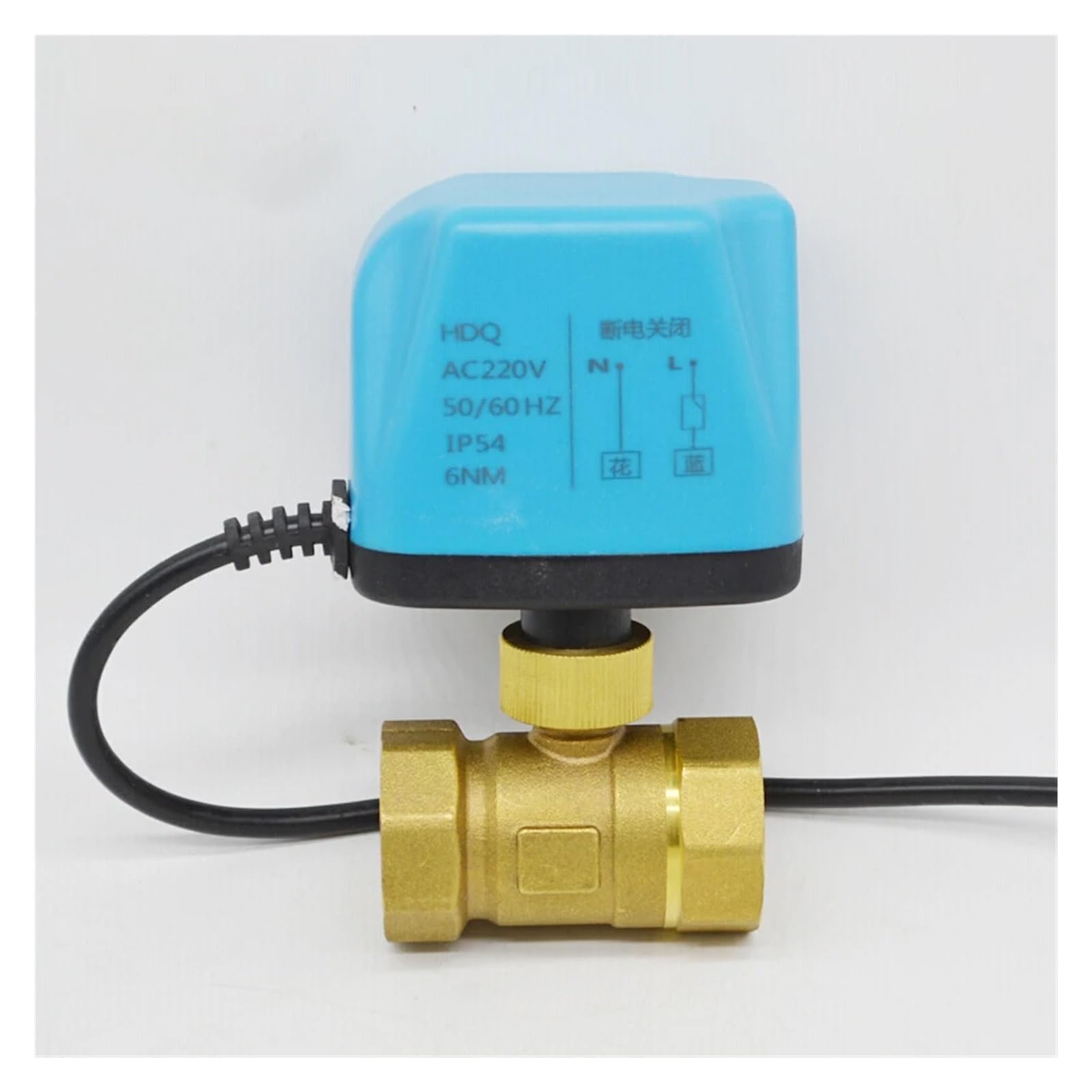 JNURGWLYH 3/4'' Normally Closed Three Way Motorized Ball Valve Two Wire Electric Ball Valve(220V-CR04)
