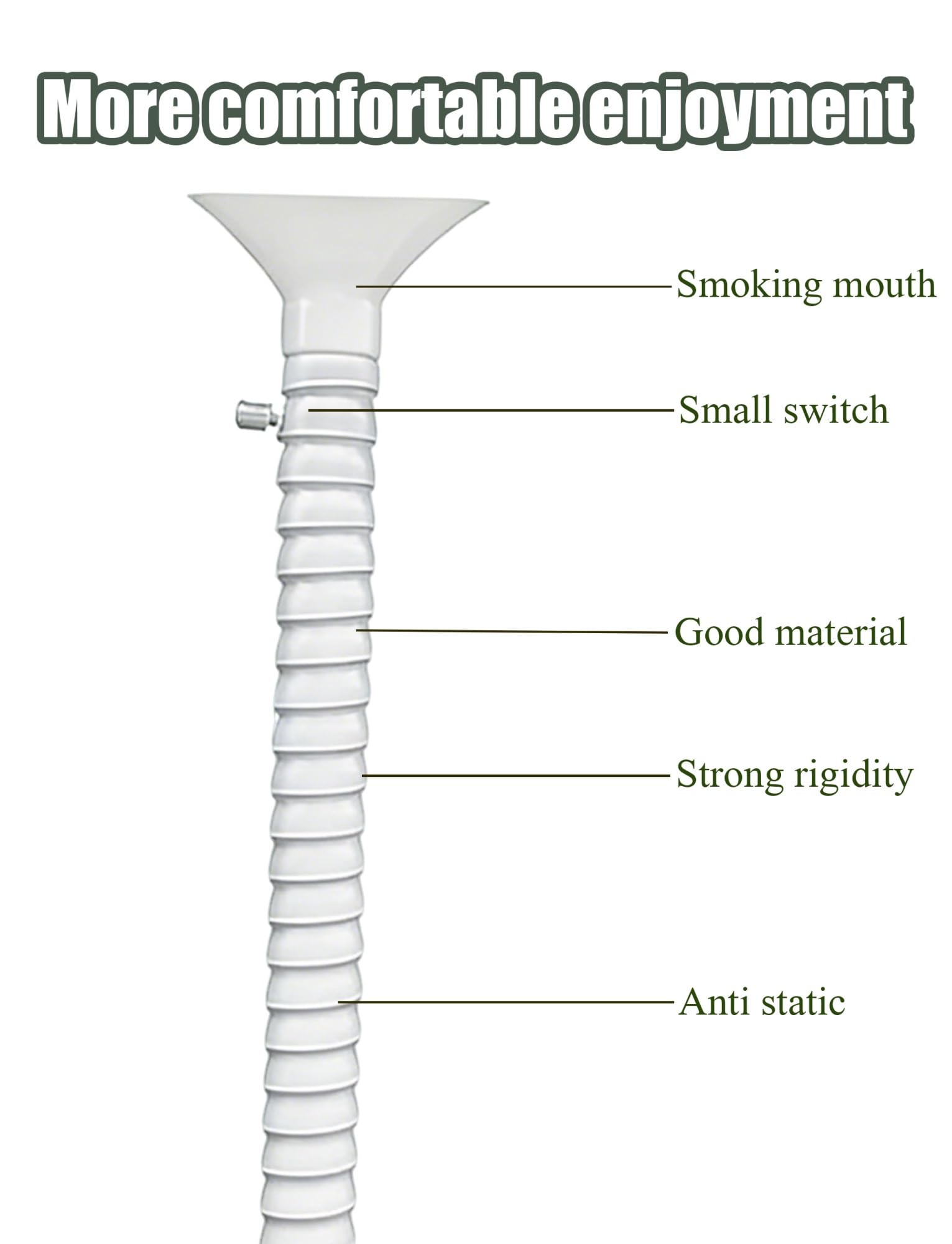 Brazo extractor de humos ajustable, manguera de extracción de humo y polvo, 7,5-160 cm, para ventilación de banco de trabajo
